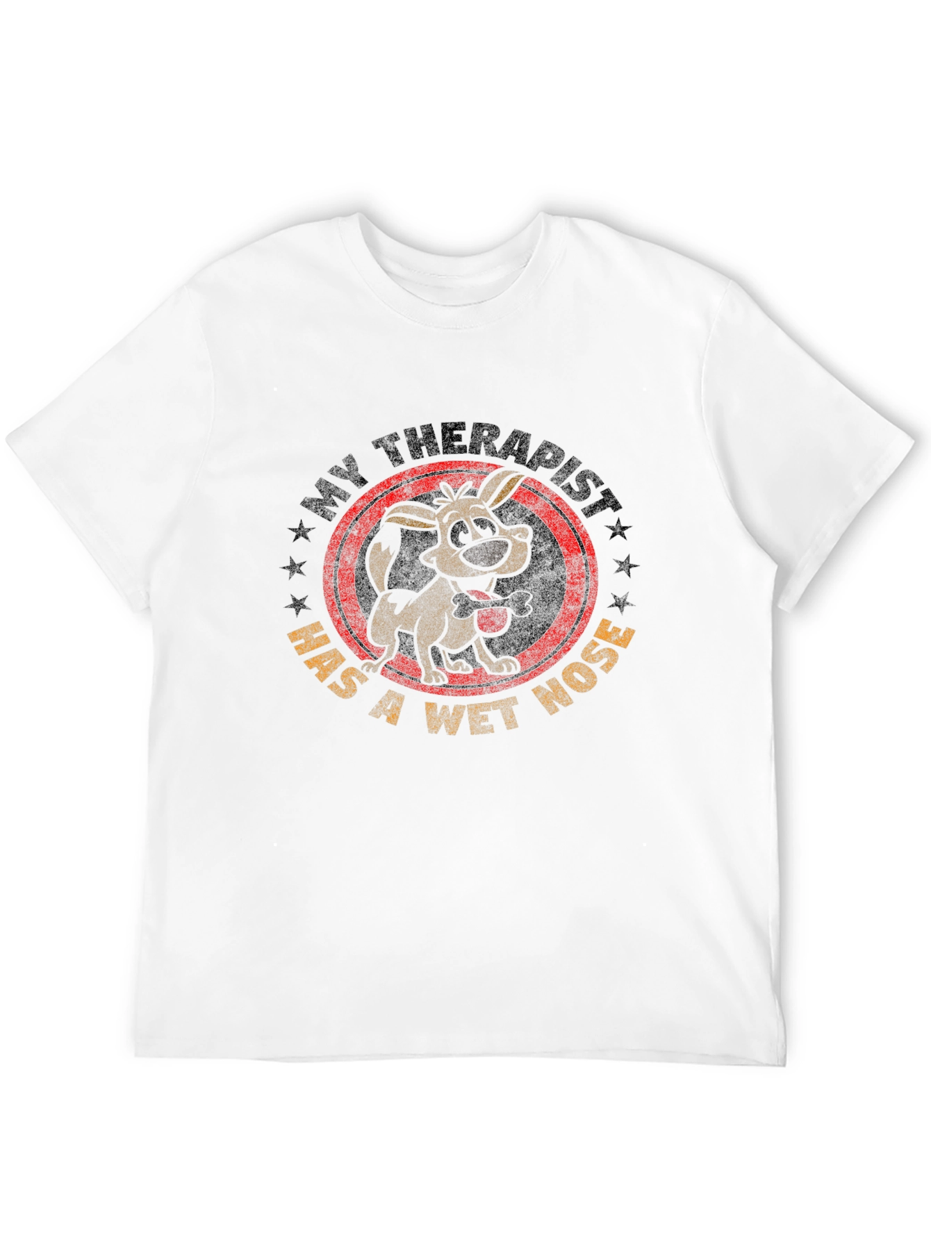 Black My Therapist Has A Wet Nose T-Shirt view 12