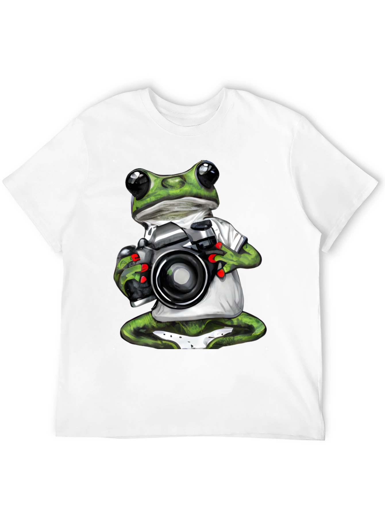 Black Frog Photographer Graphic T-Shirt - Unique Novelty Tee view 12