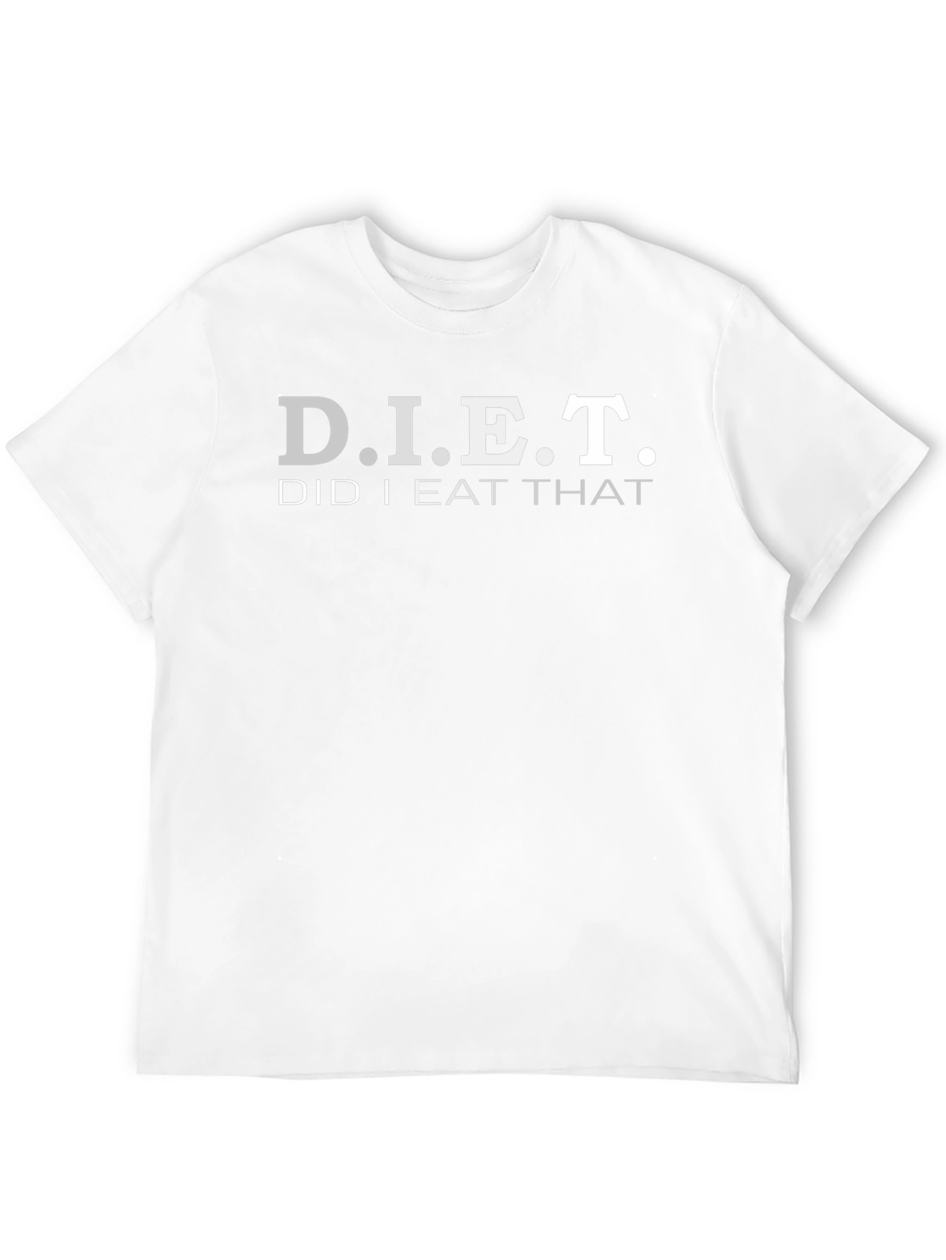 Black D.I.E.T. Funny Graphic T-Shirt - Did I Eat That? Tee view 12