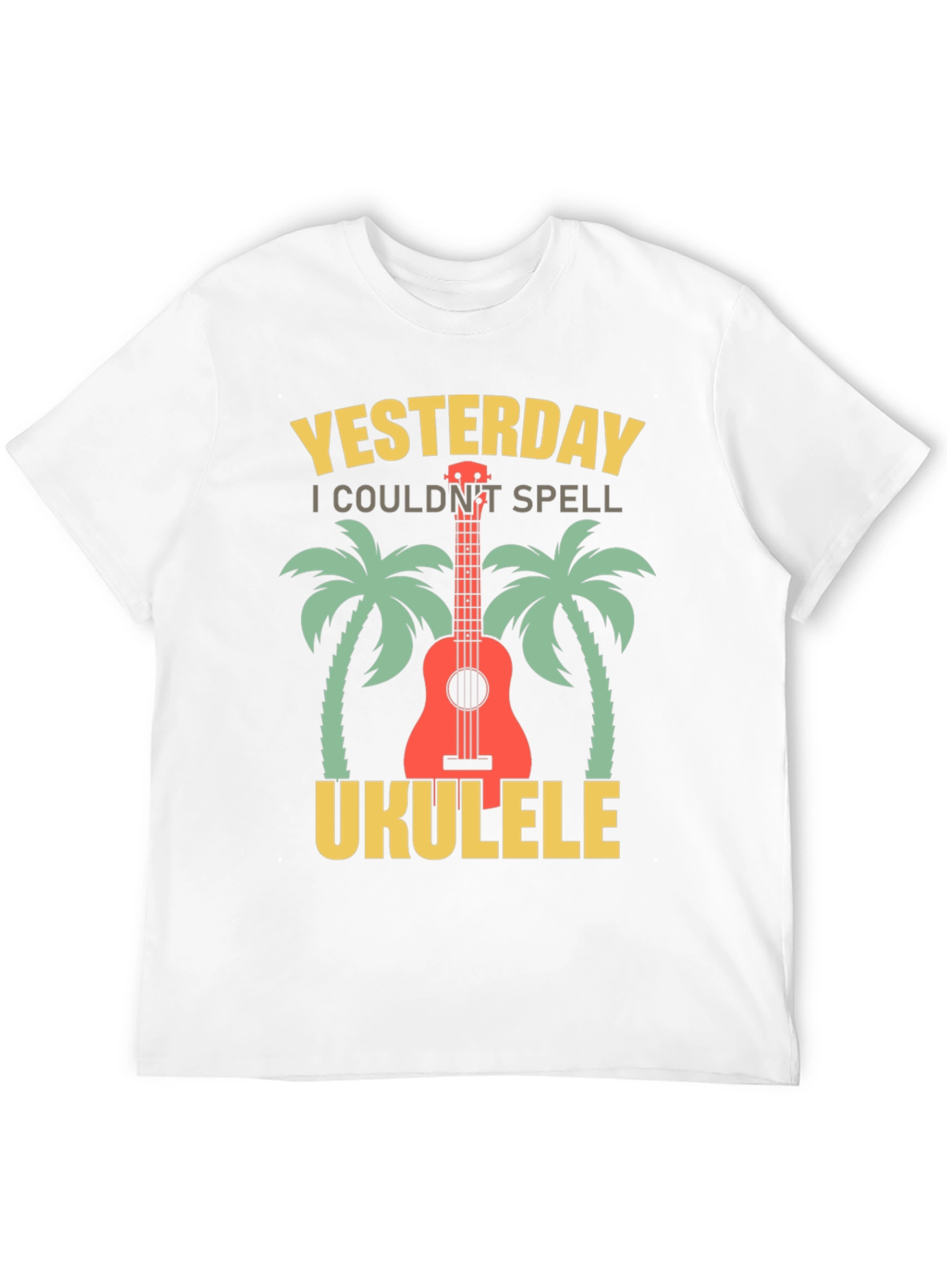 Black Yesterday I Couldn't Spell Ukulele T-Shirt view 12