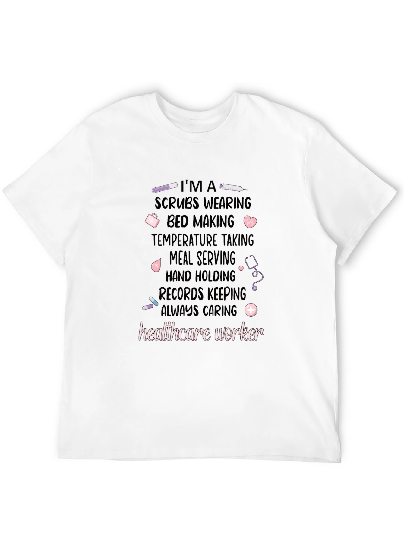 Black Healthcare Worker T-Shirt - Nurse Appreciation Gift view 12