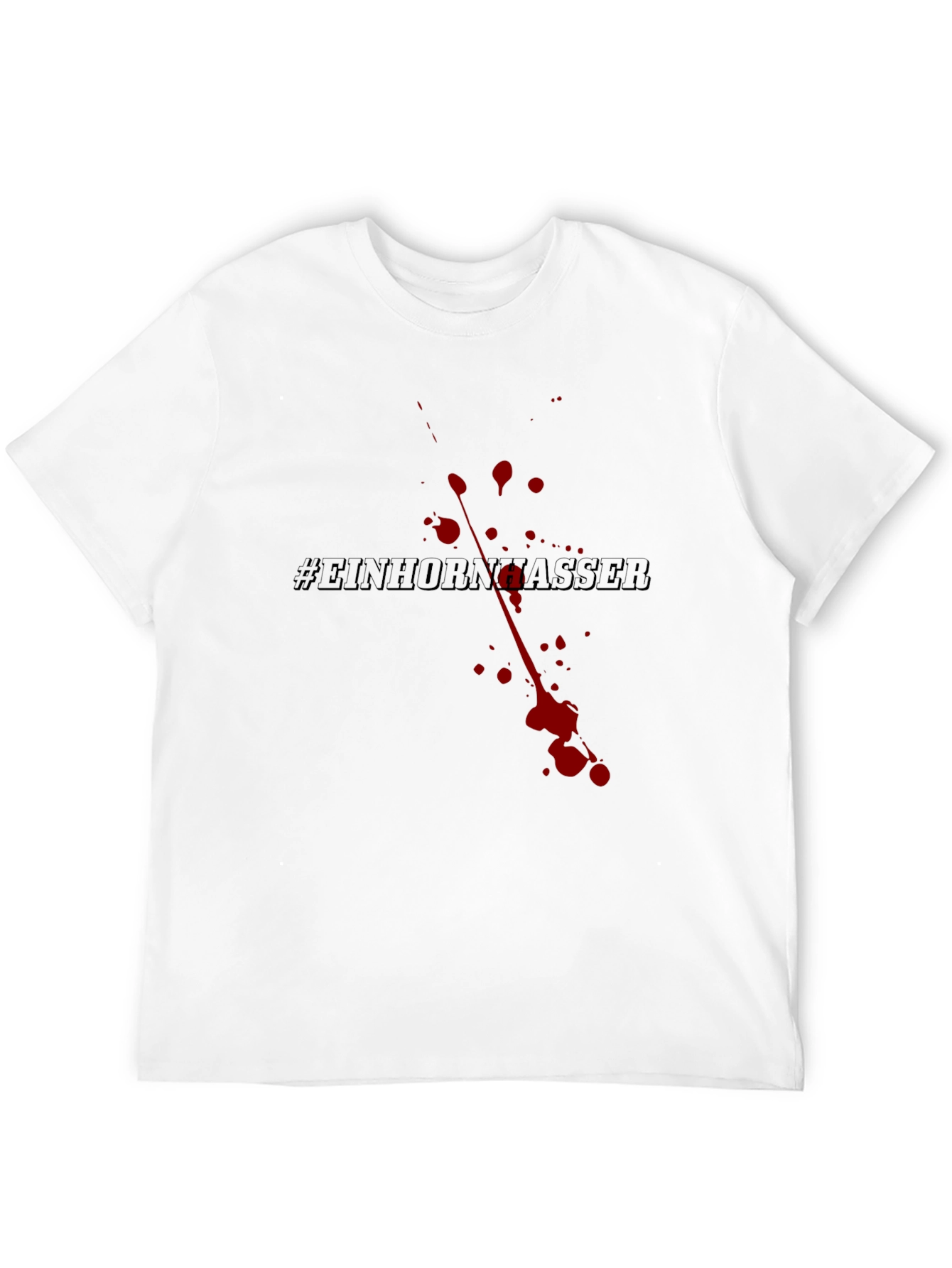 Black Einhornhasser Graphic Tee - Black Cotton Blend view 12