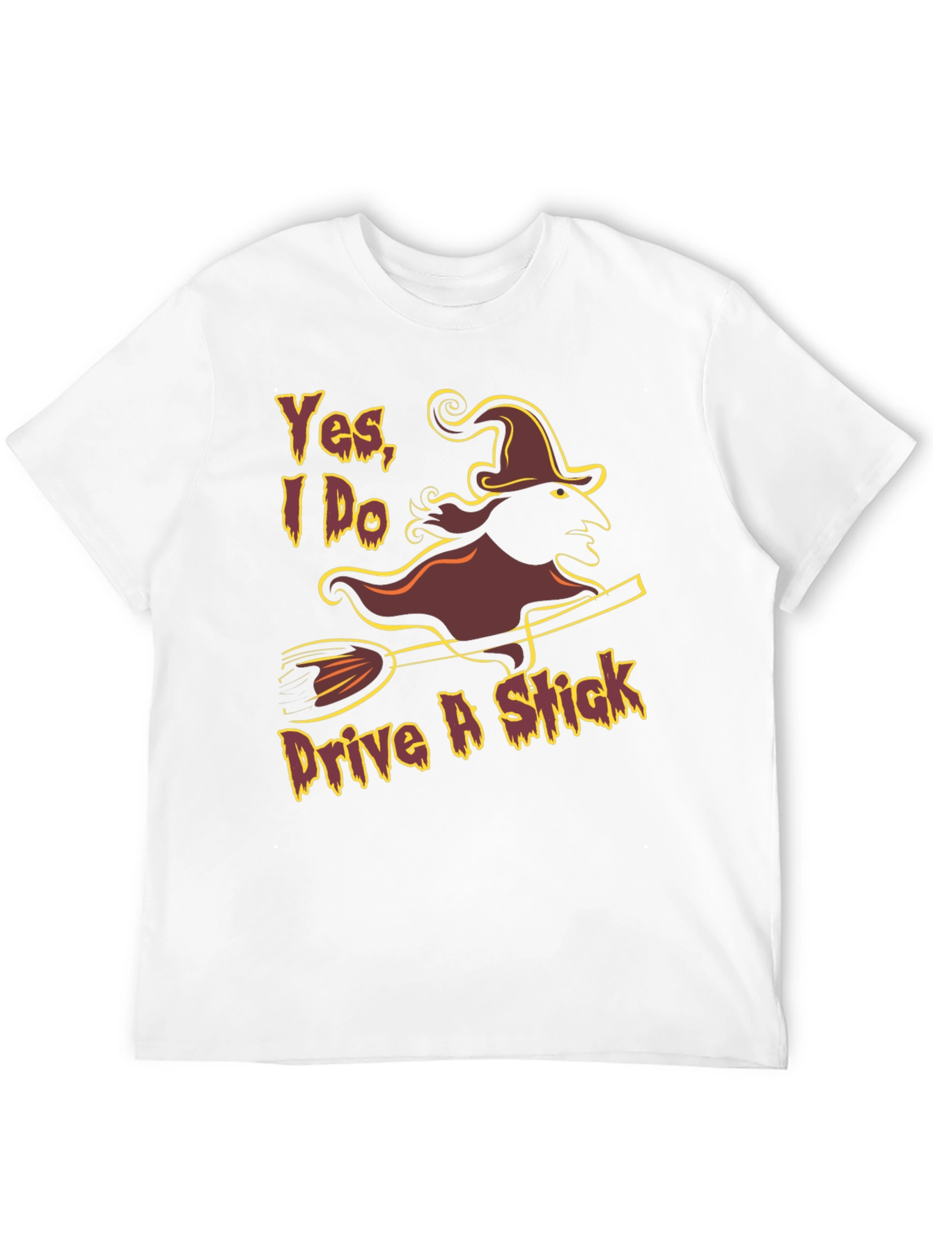 Black Yes, I Do Drive A Stick Witch Graphic T-Shirt view 12