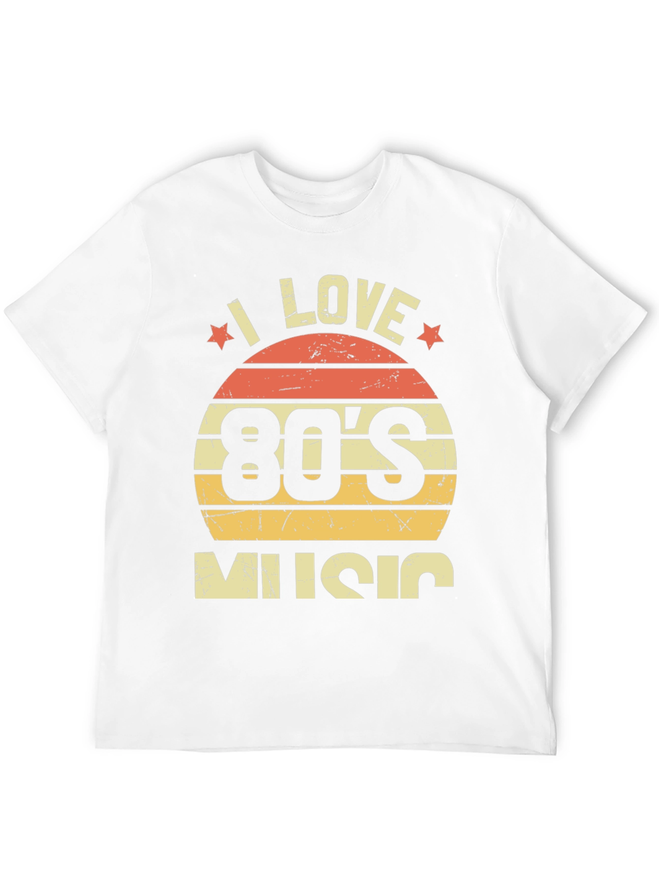 Black I Love 80's Music Retro T-Shirt view 12