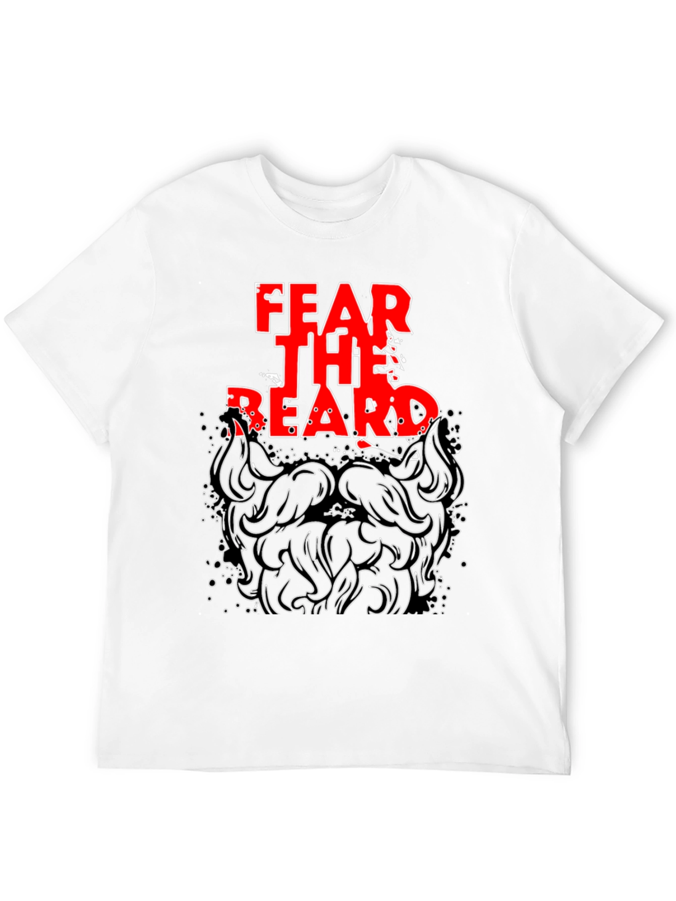 Black Fear The Beard T-Shirt - Black Cotton Tee view 12