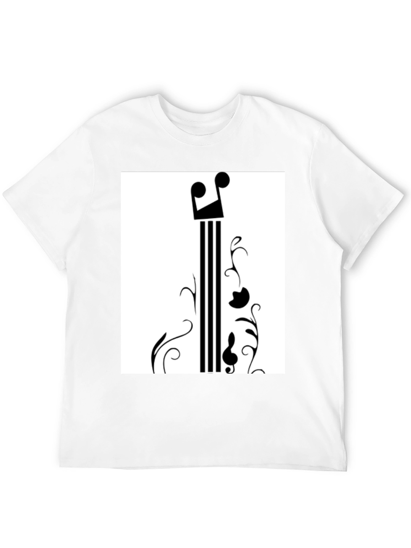Black Music Note Graphic Black T-Shirt view 12