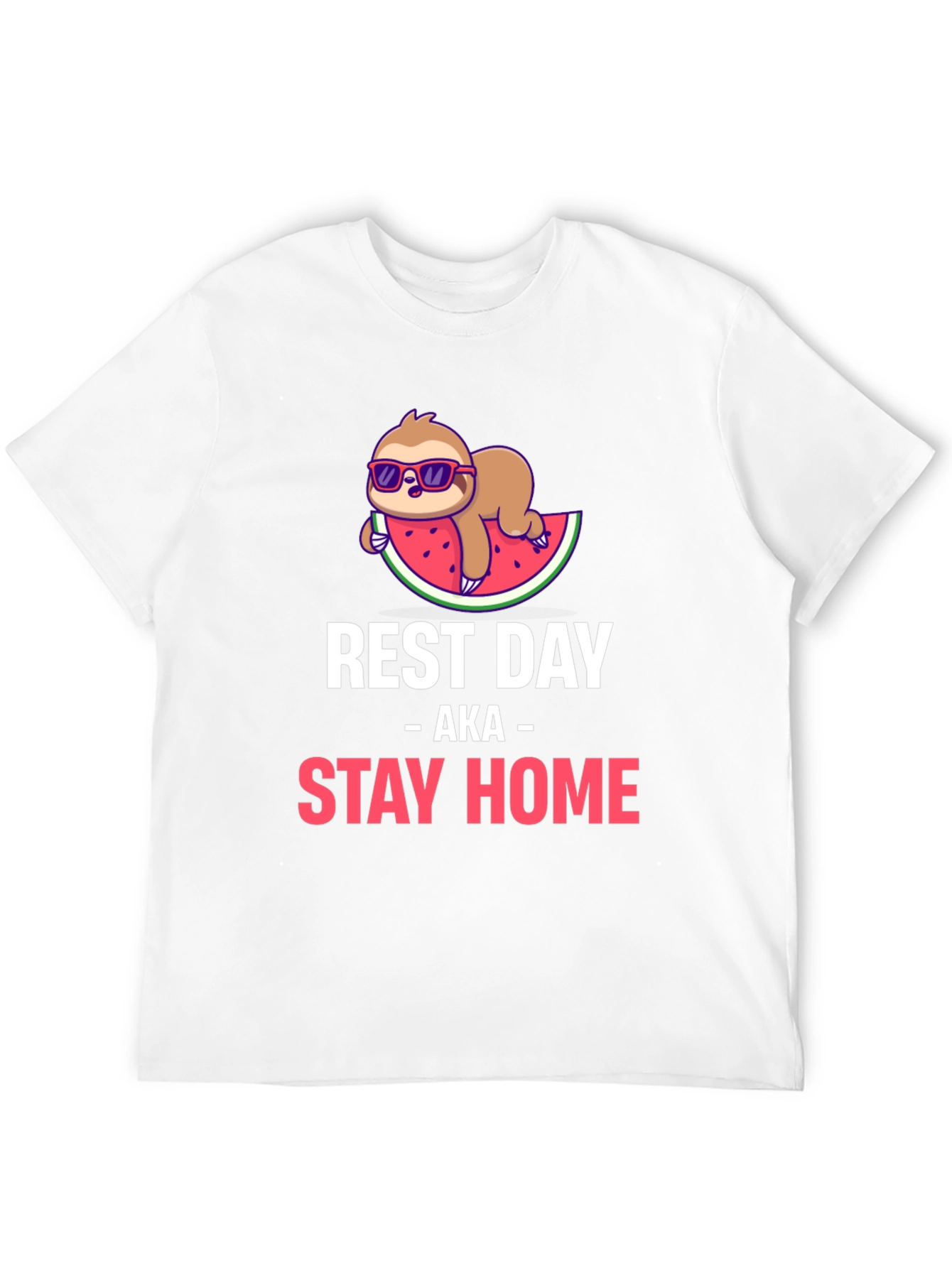 Black Rest Day Sloth T-Shirt - Stay Home & Relax! view 12