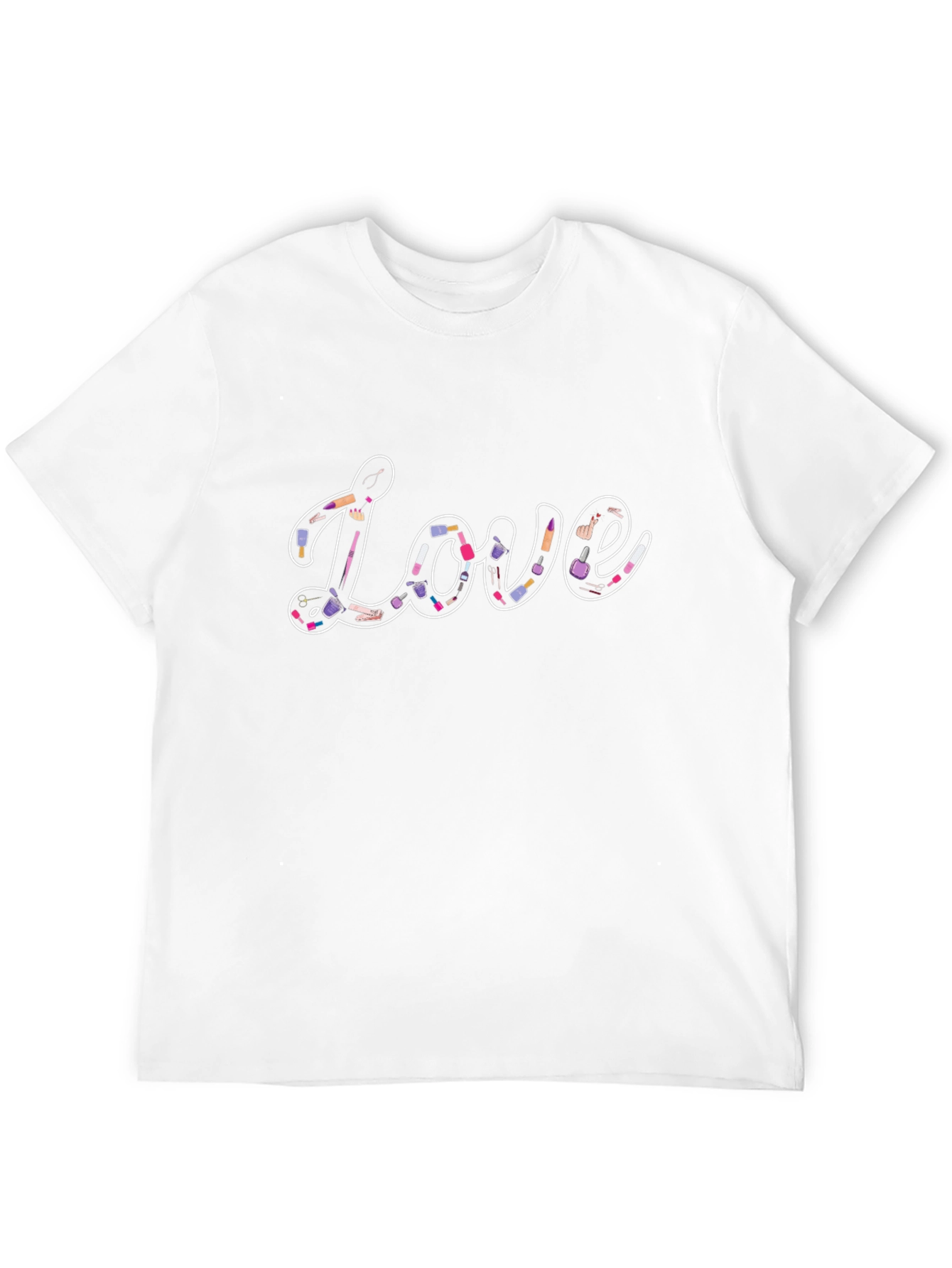 Black Love Makeup Design Black Tee Shirt view 12