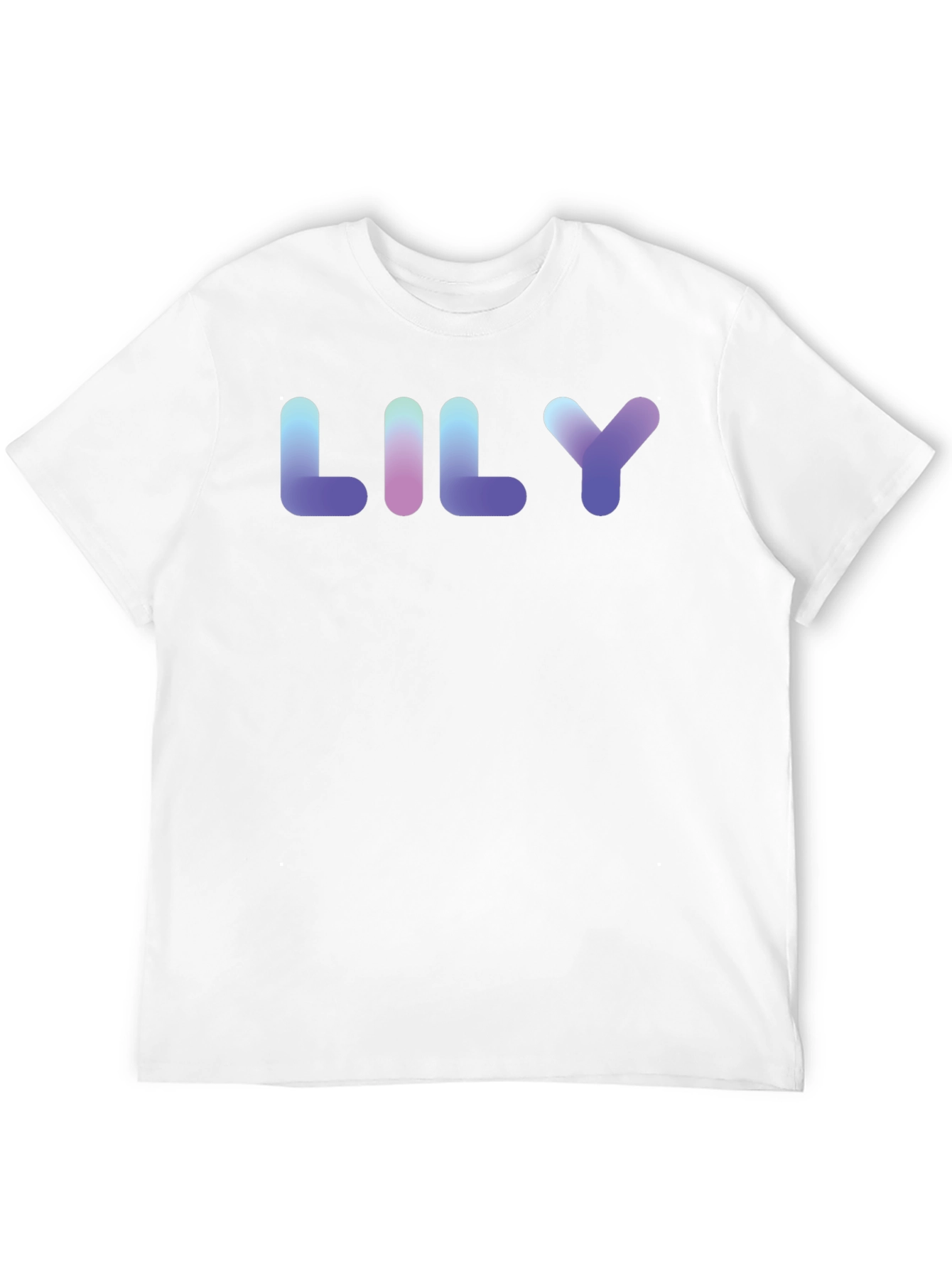 LILY Gradient Text Black T-Shirt - 12