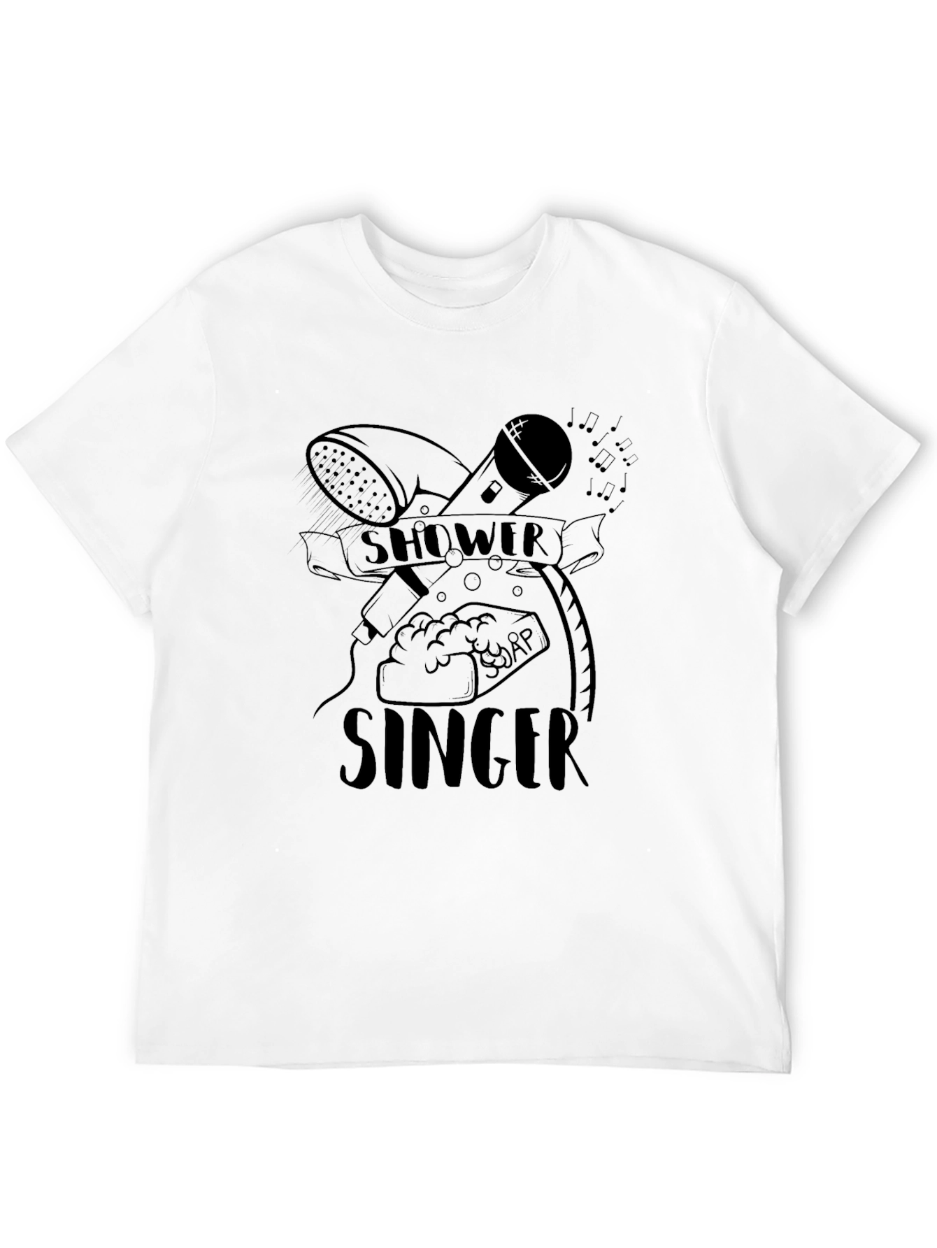 Black Shower Singer Black Graphic Tee view 12