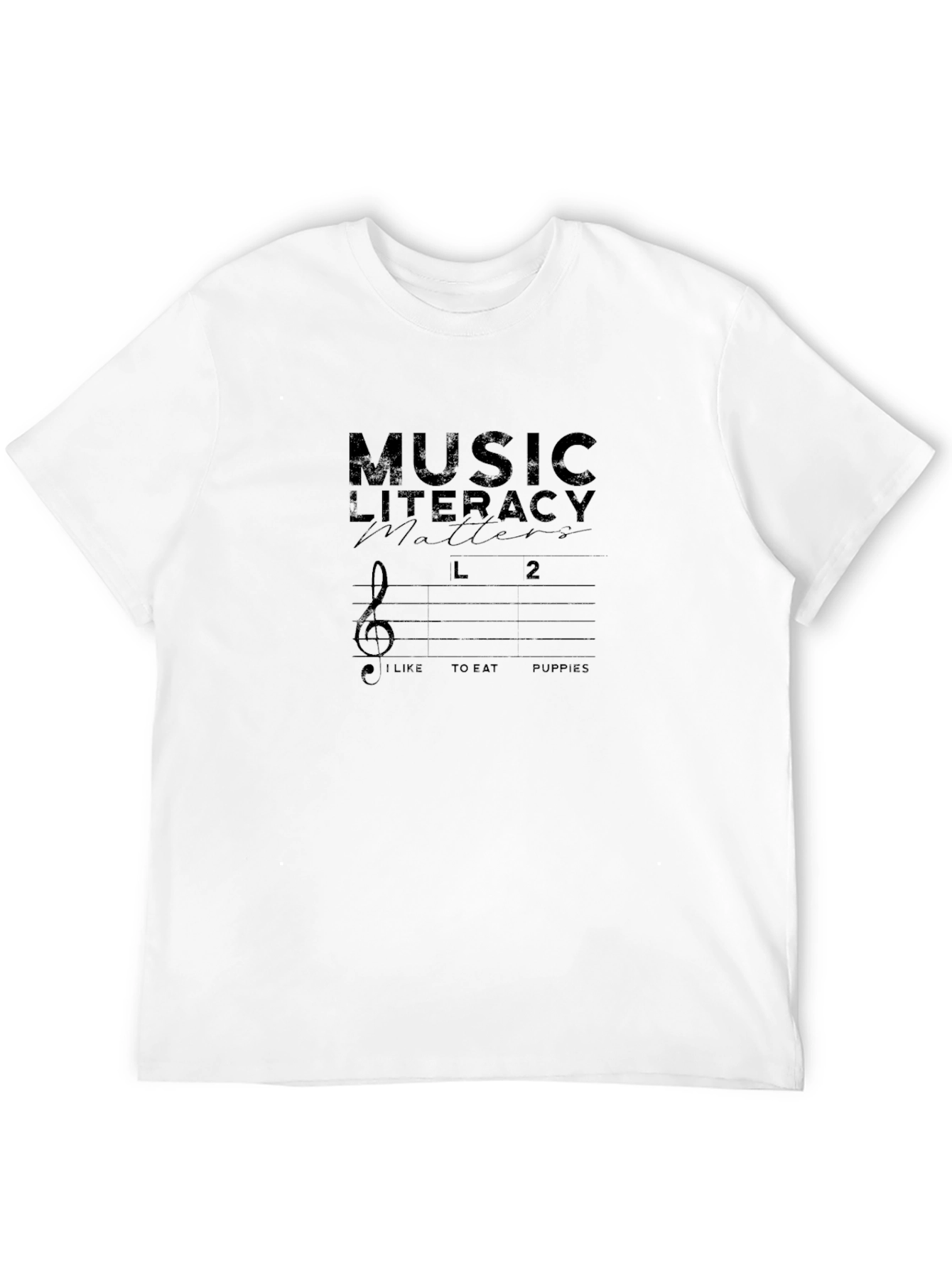 Black Music Literacy Matters Black Graphic Tee view 12