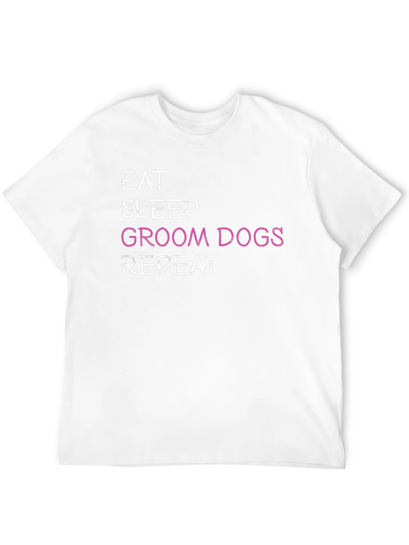 Black Eat Sleep Groom Dogs Repeat T-Shirt view 12
