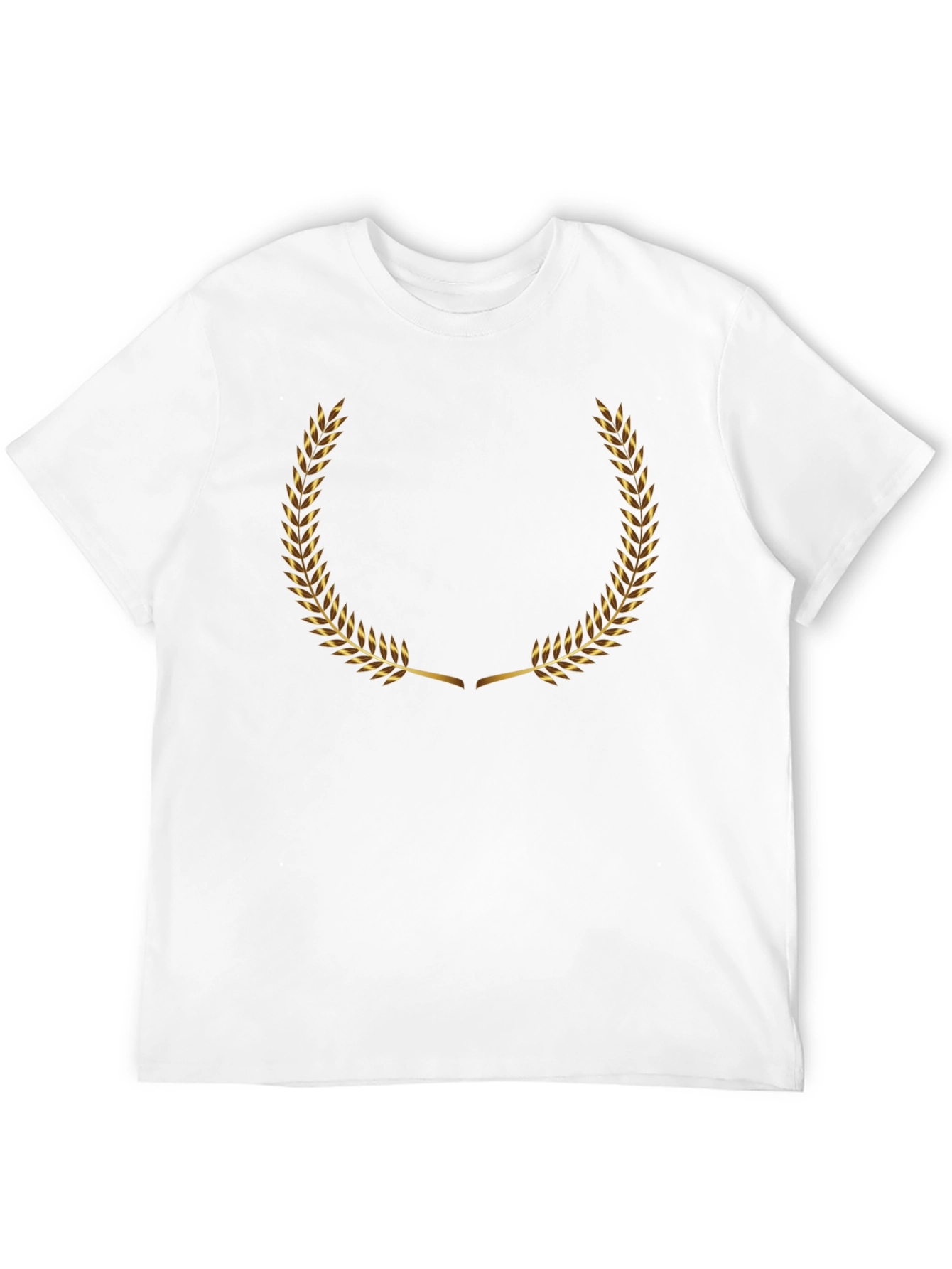 Black Golden Laurel Wreath Black T-Shirt view 12