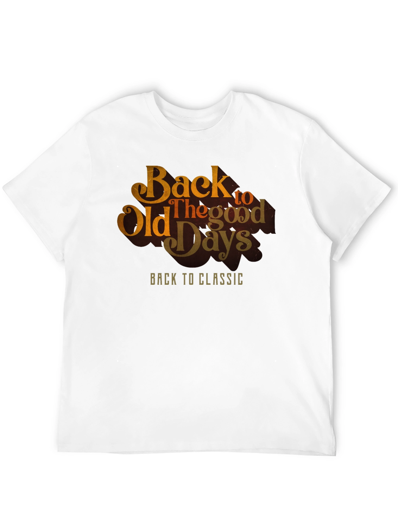 Black Back to Old Days Graphic T-Shirt - Vintage Classic Tee view 12