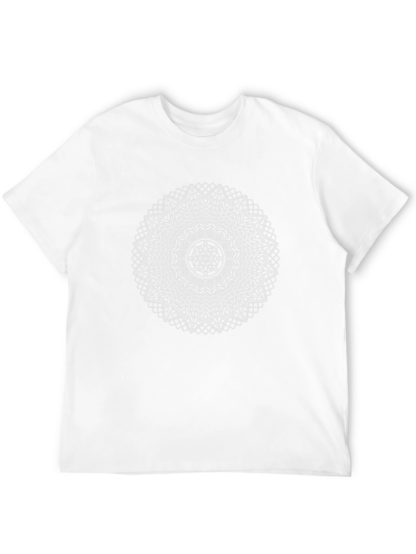 Black Geometric Mandala T-Shirt - Stylish Black Tee view 12