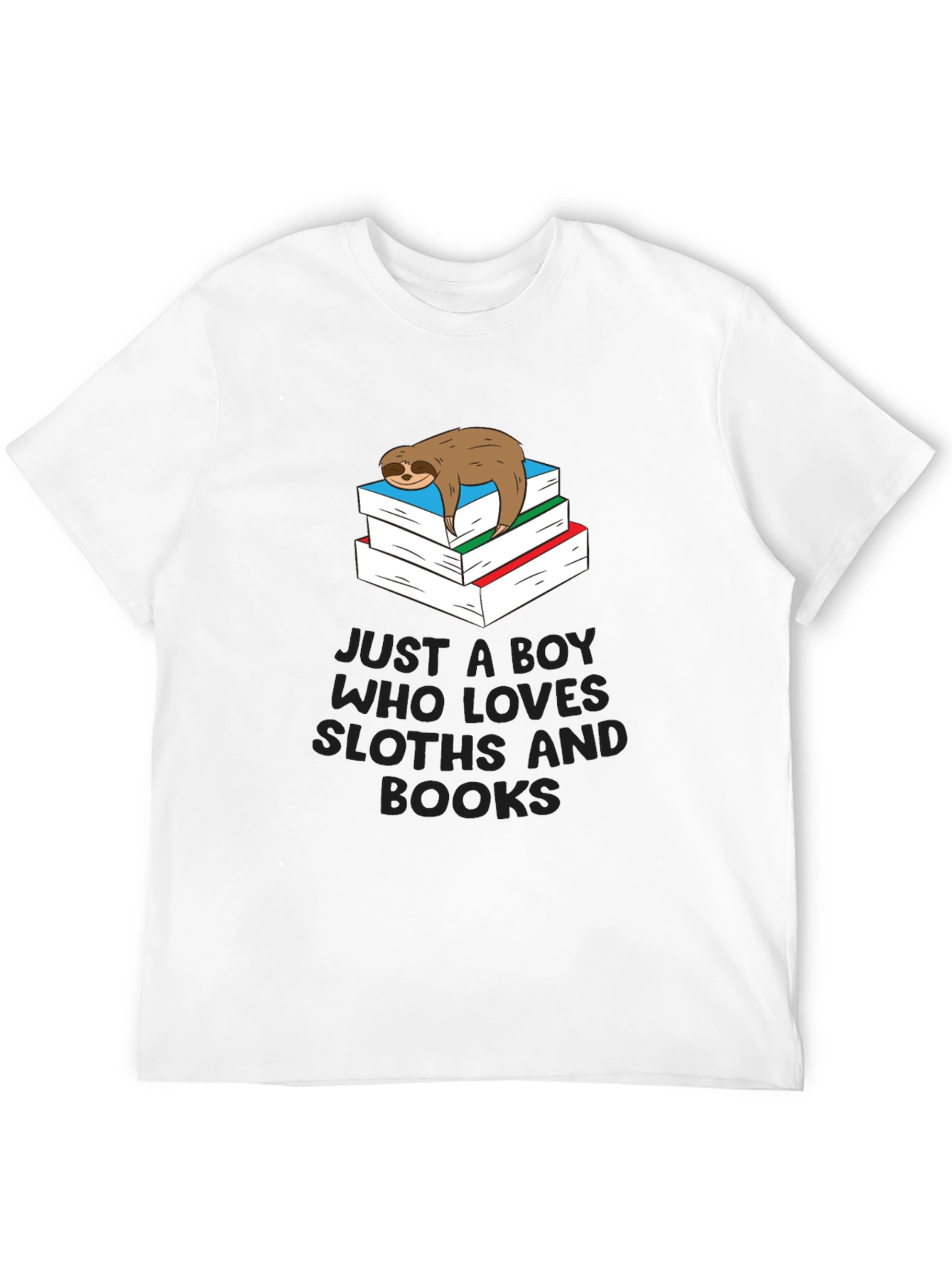Black Sloth & Books Graphic T-Shirt - Comfy Casual Tee view 12