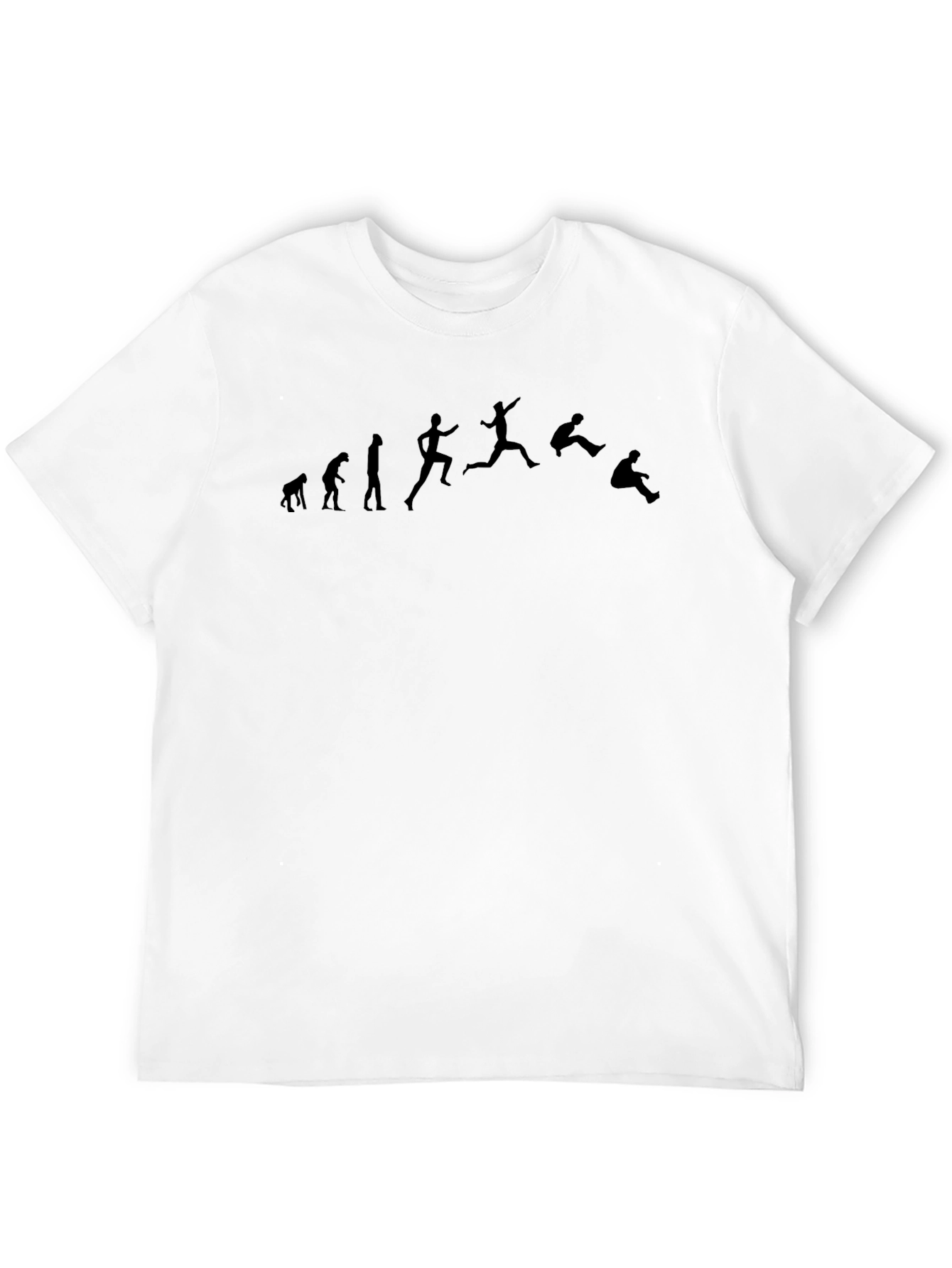 Black Evolution of Man T-Shirt - Parkour Style view 12