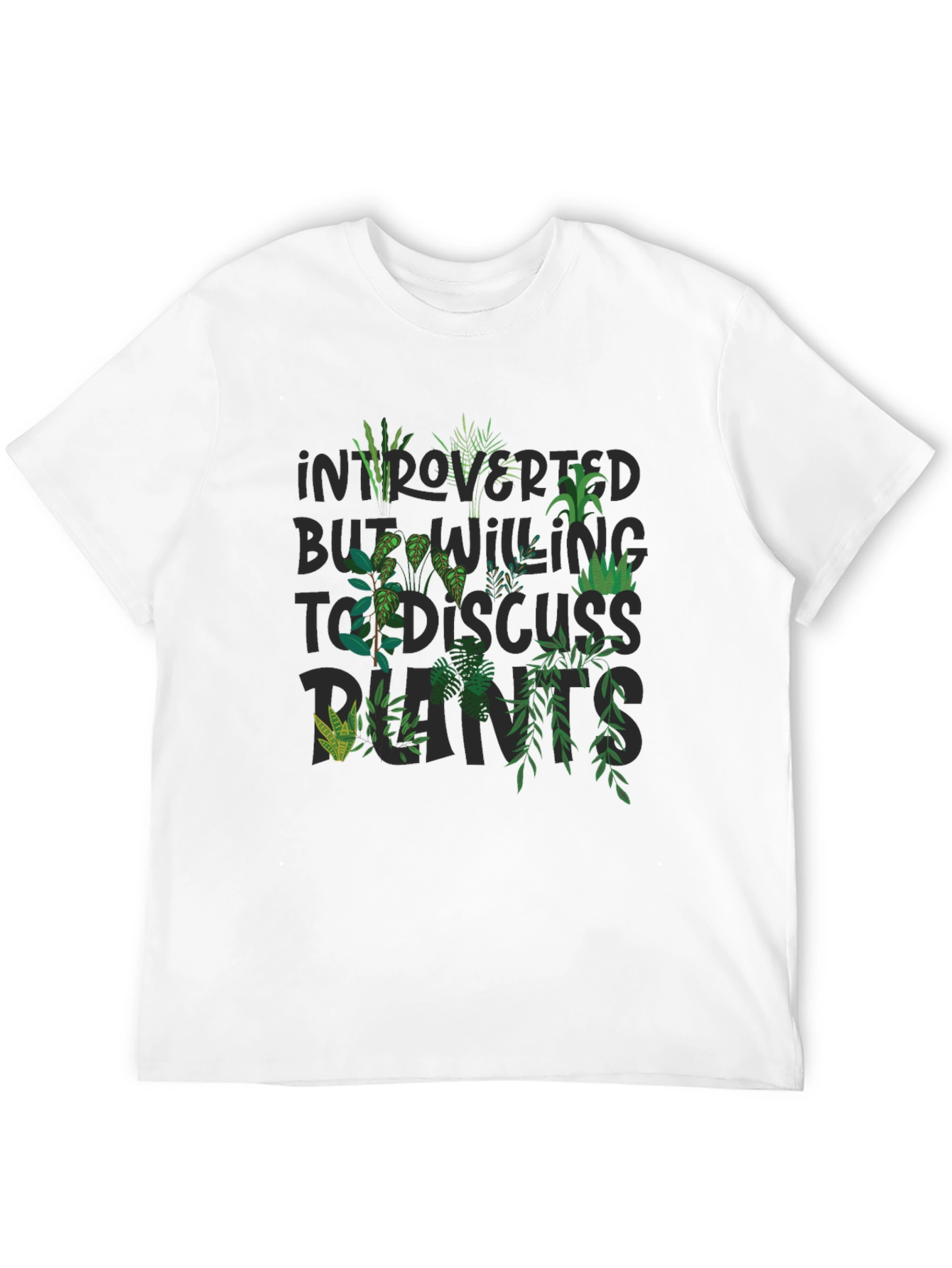Black Introverted Plant Lover T-Shirt view 12