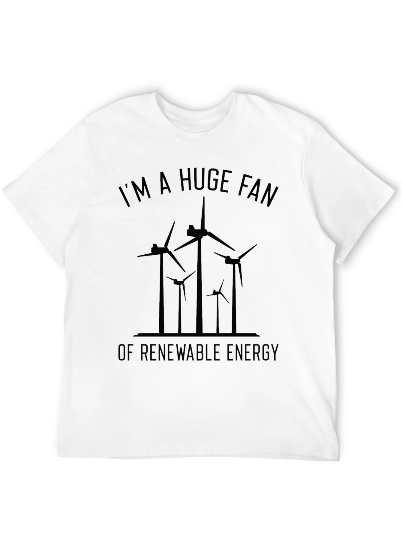 Black Renewable Energy Fan T-Shirt - Eco-Friendly Apparel view 12