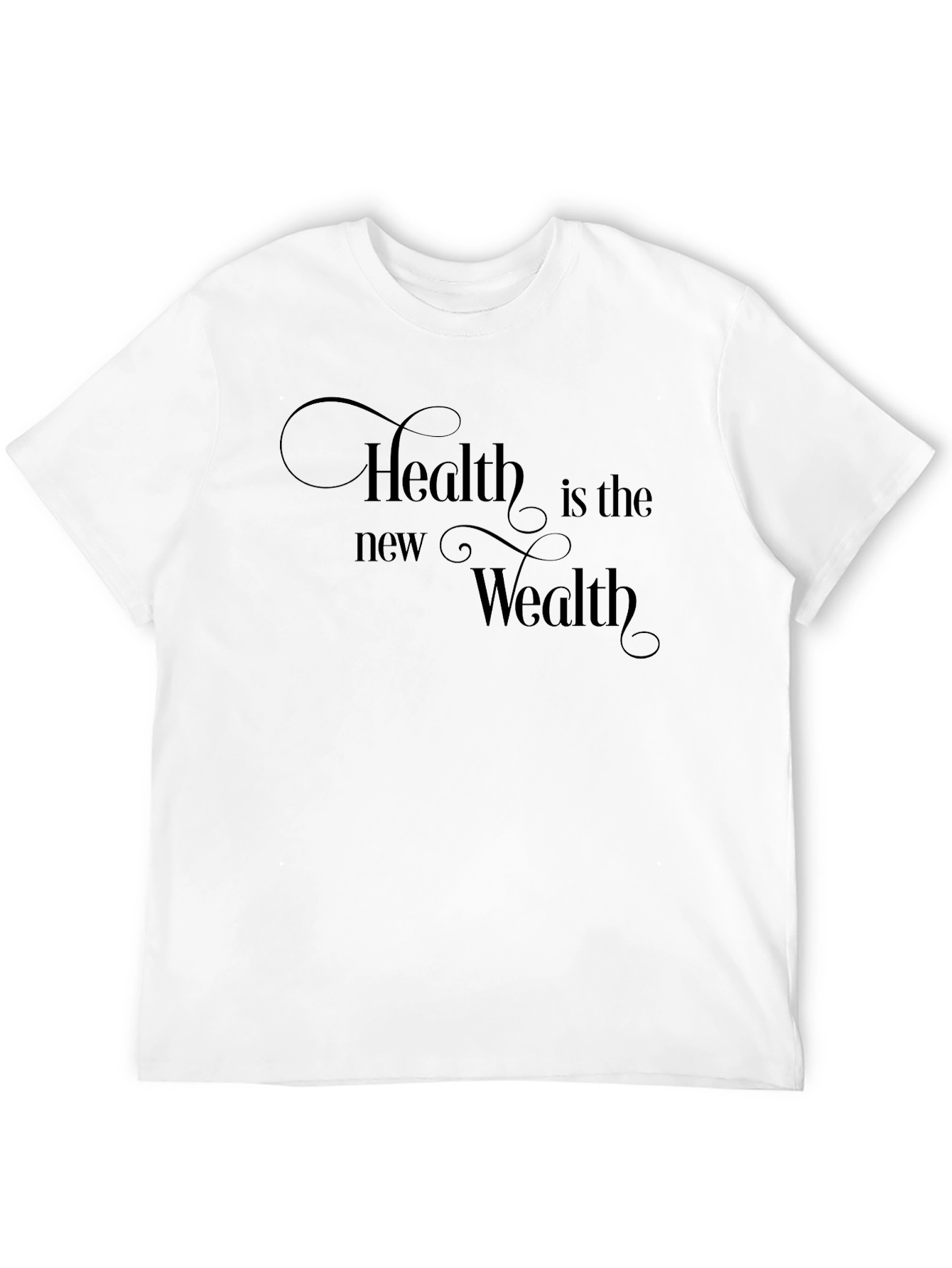 Black Health is the New Wealth Black T-Shirt view 12