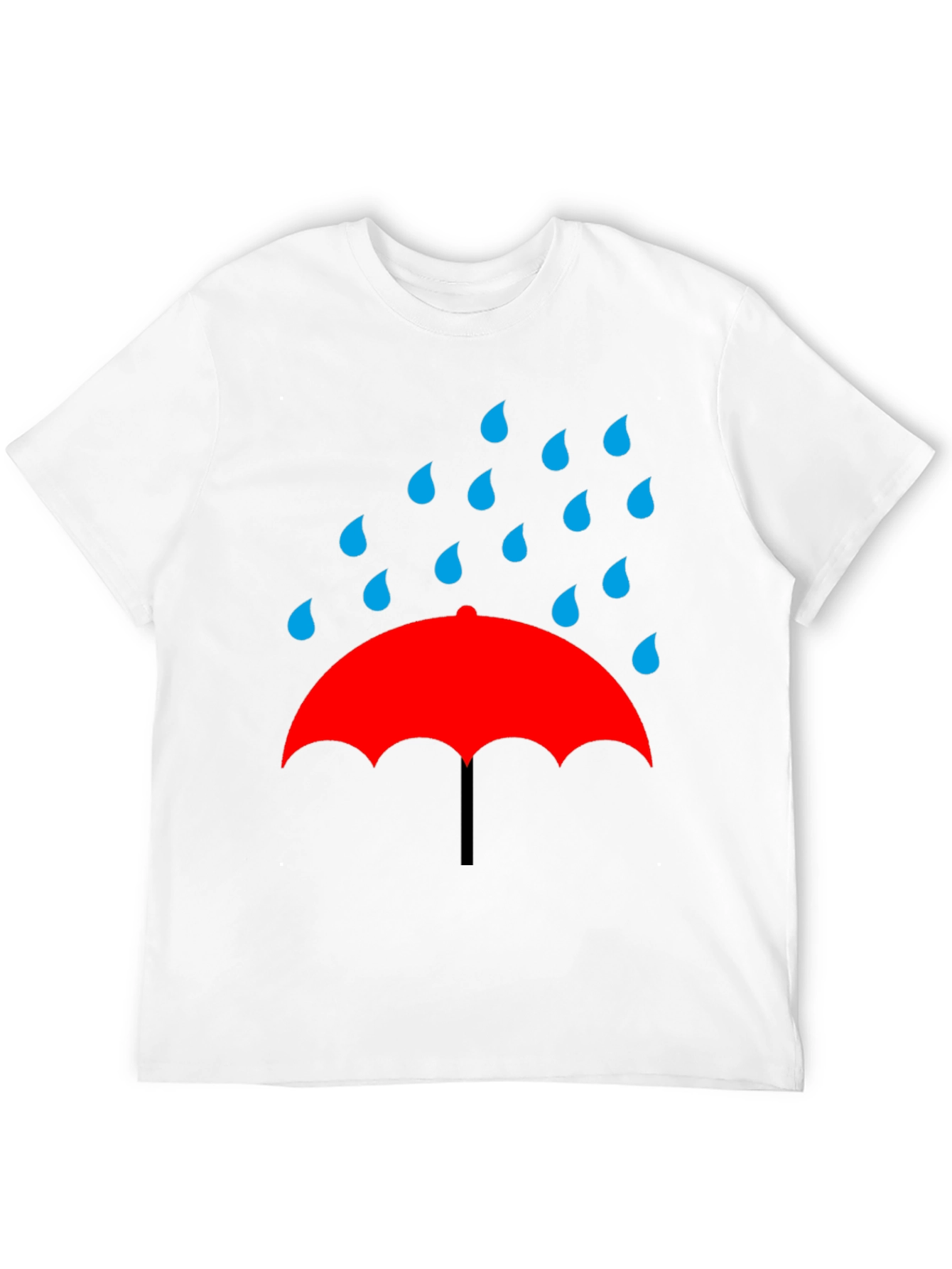 Black Rainy Day Umbrella Graphic Tee - Black T-Shirt view 12