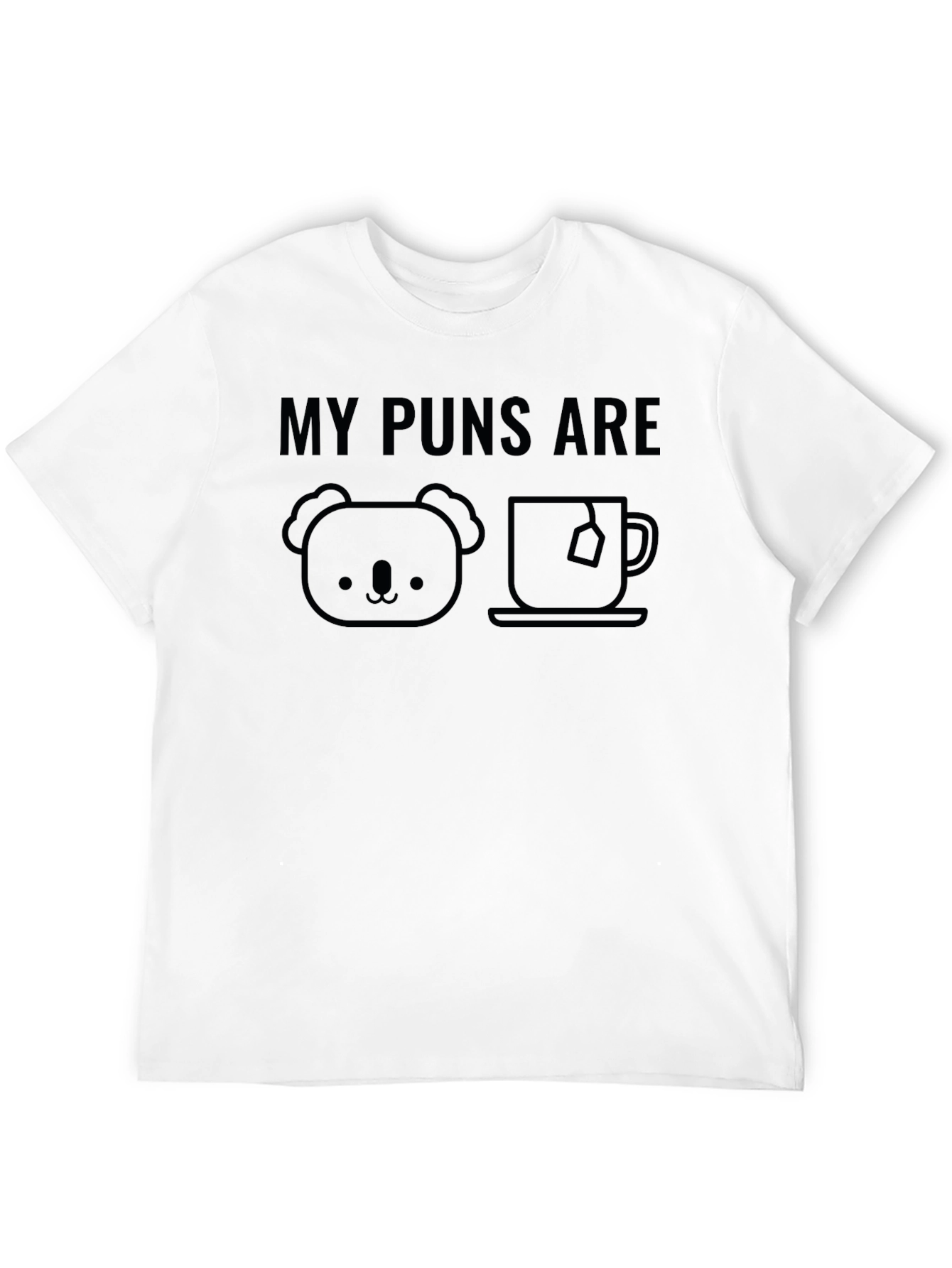 Black Koala Tea Pun Black T-Shirt - Funny Animal Graphic Tee view 12