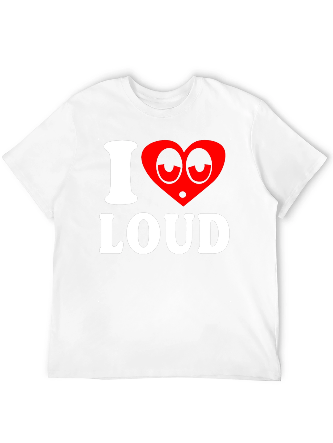 Black I Heart Loud Funny Graphic Tee - Black Cotton T-Shirt view 12