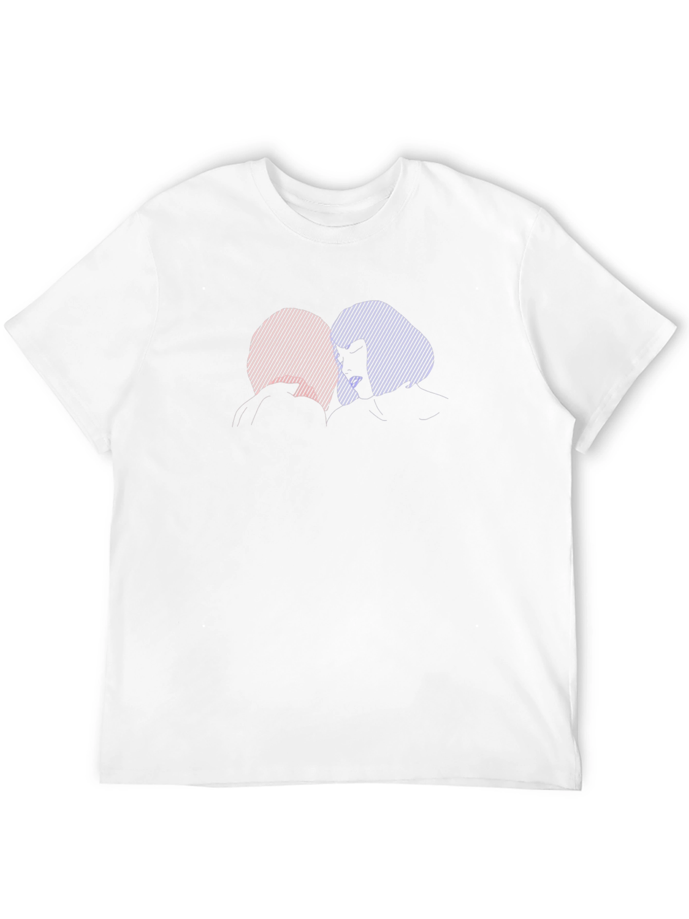 Black Silhouette Couple Graphic Black Tee view 12