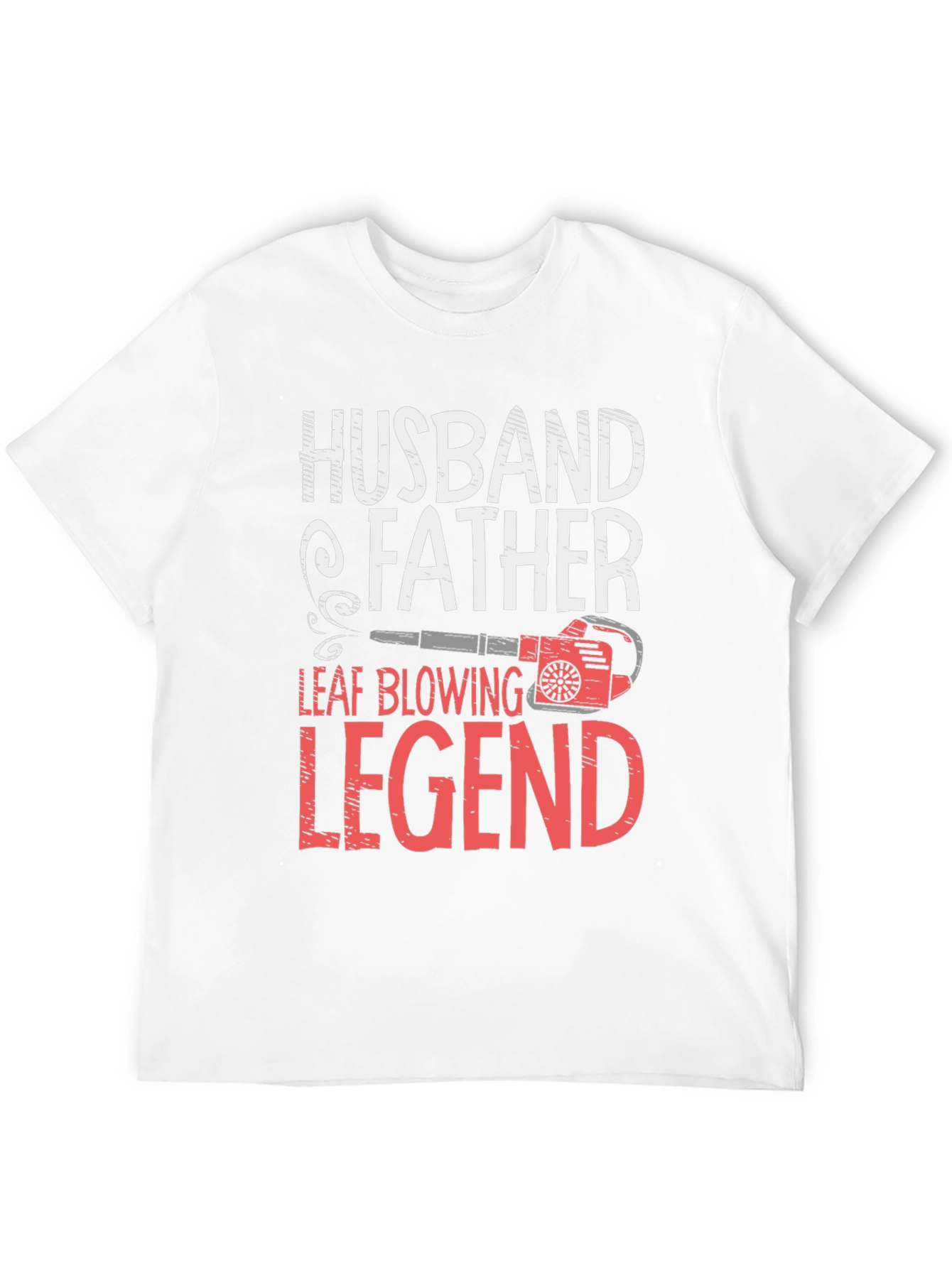 Black Husband Father Leaf Blowing Legend T-Shirt view 12