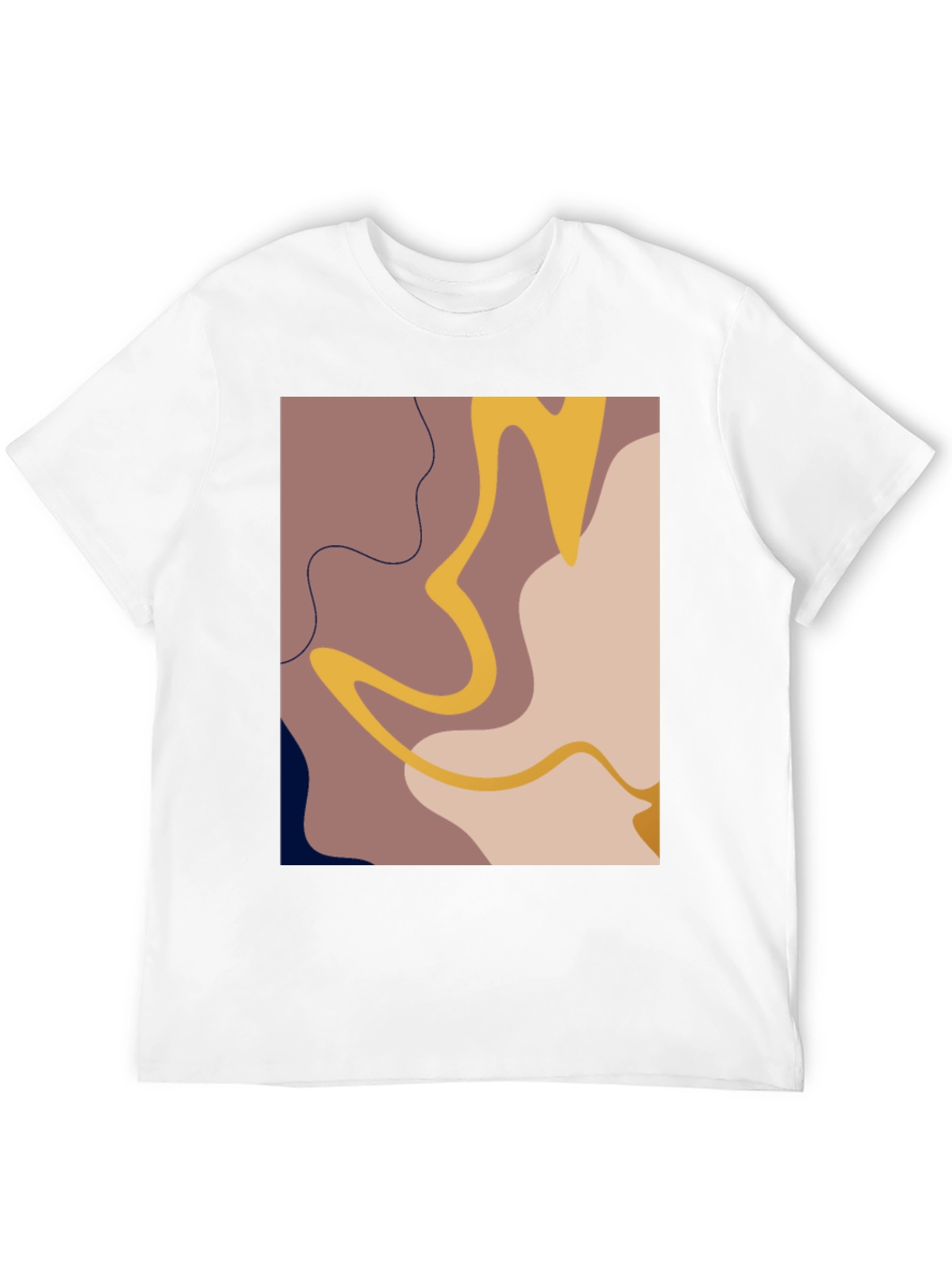 Black Abstract Graphic Print T-Shirt - Modern Art Tee view 12