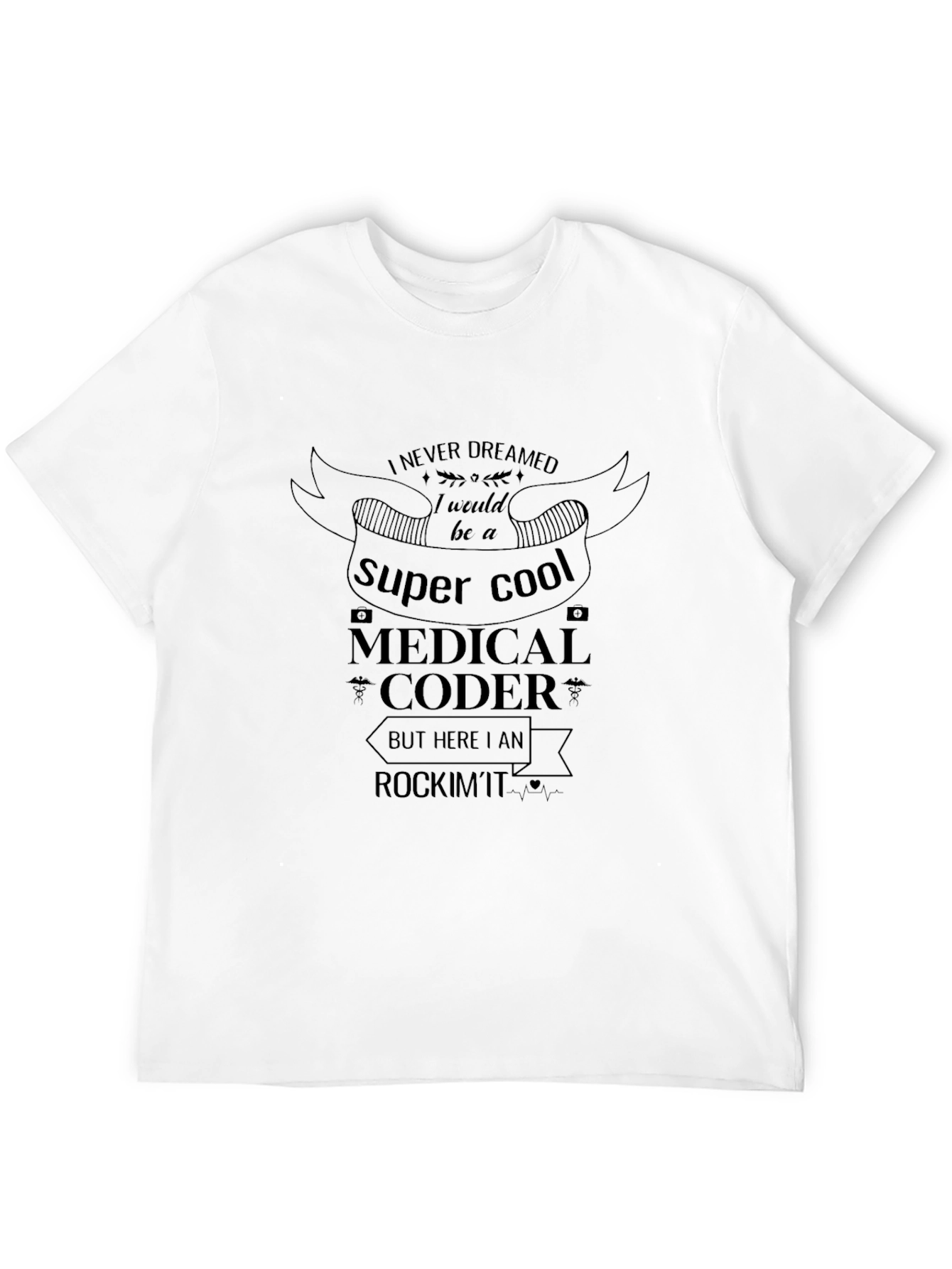 Black Super Cool Medical Coder T-Shirt - Unique Gift view 12