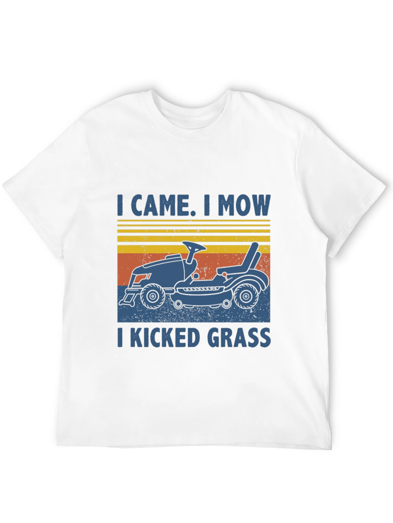 Black I Came I Mow T-Shirt - Lawn Mower Humor view 12