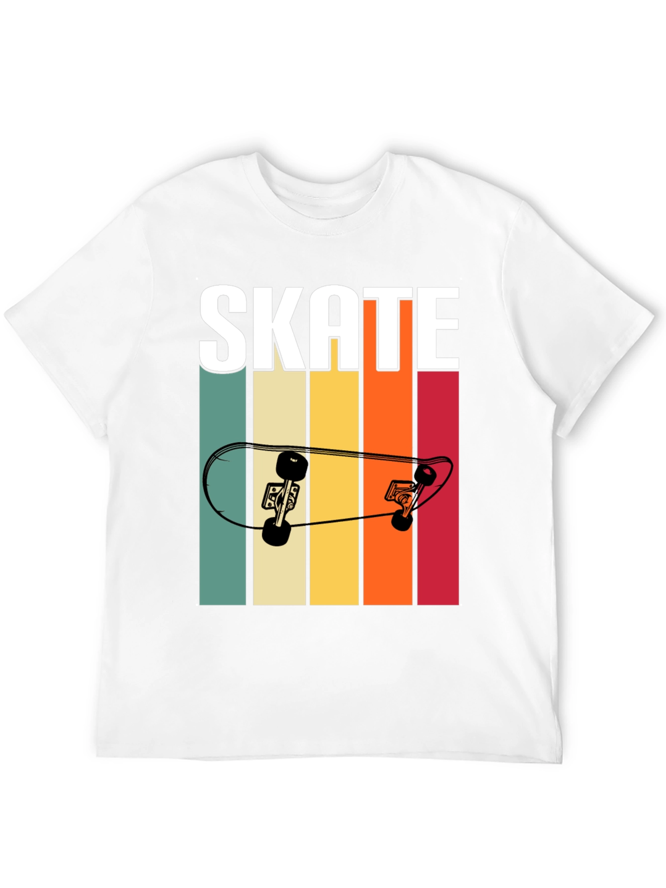 Black Retro Skate T-Shirt - Cool Skateboard Design view 12