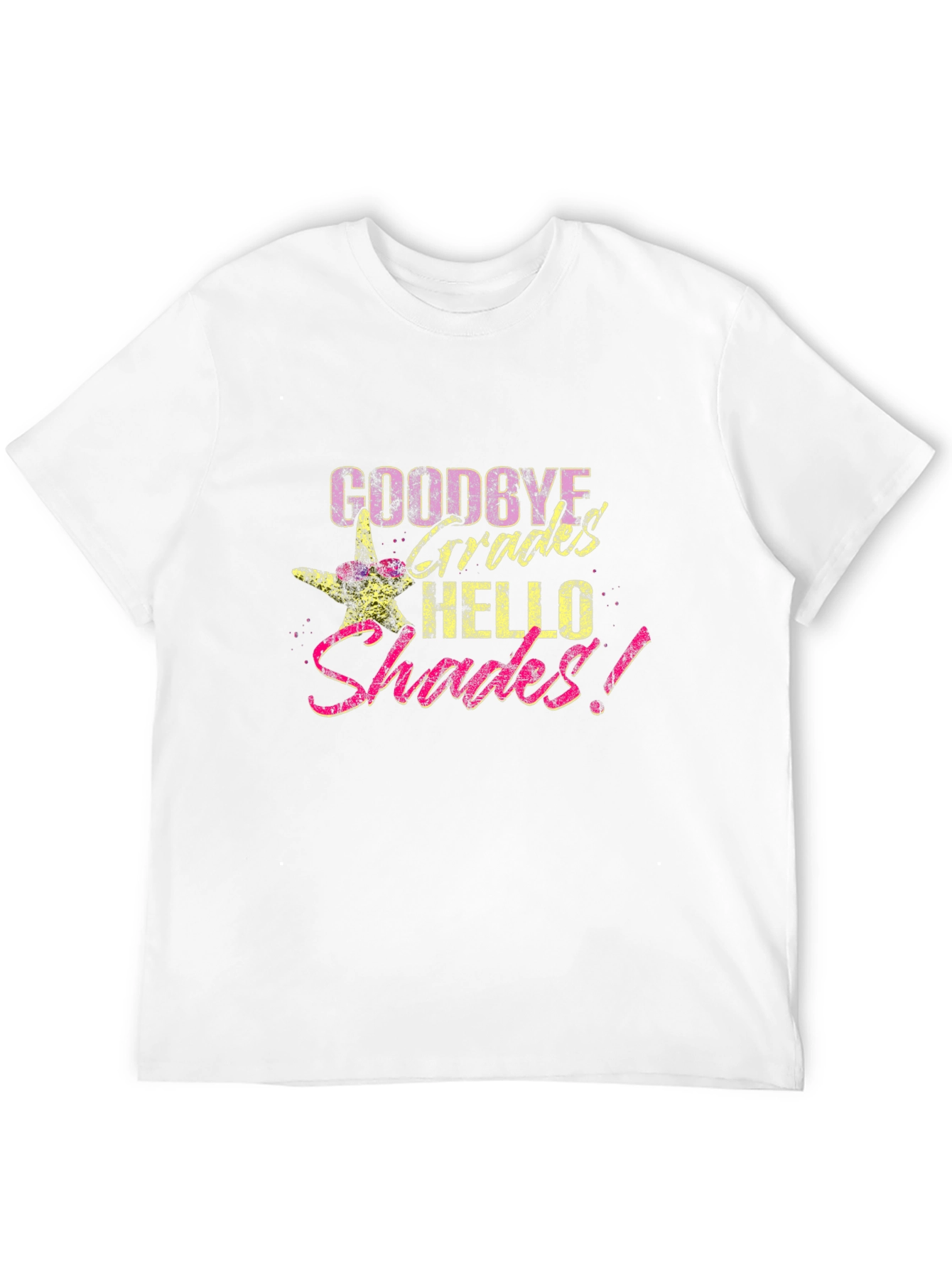 Black Goodbye Grades Hello Shades Black T-Shirt view 12
