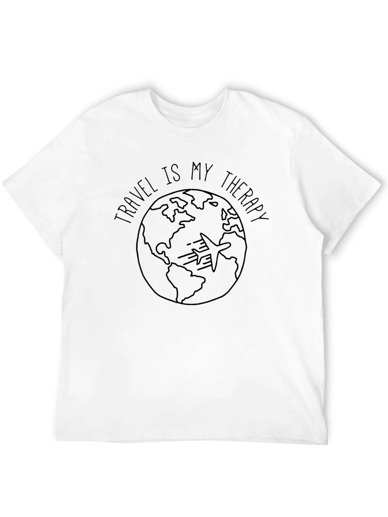 Black Travel Is My Therapy T-Shirt - World Adventure Tee view 12