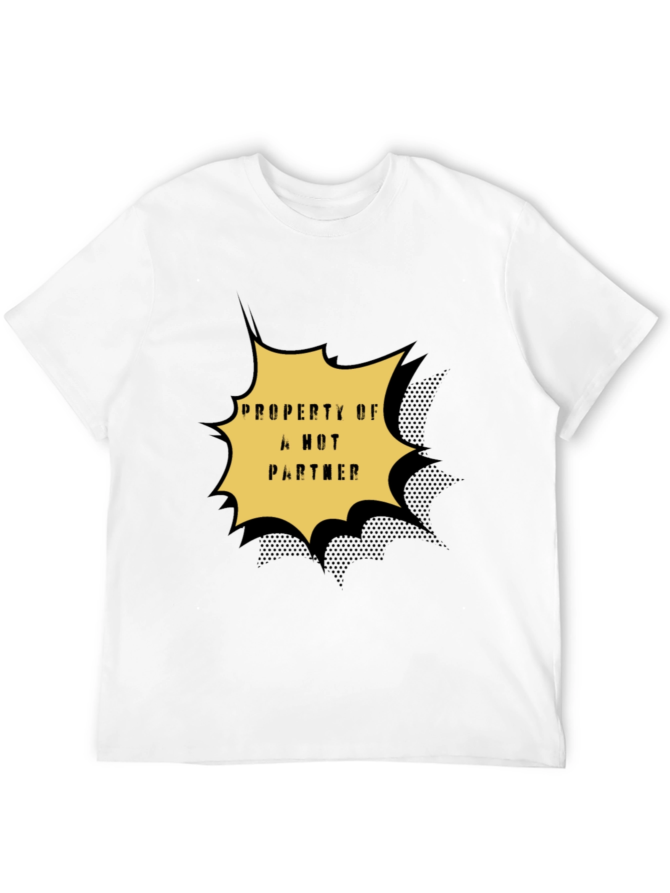 Black Property of a Hot Partner Graphic Tee - Black view 12