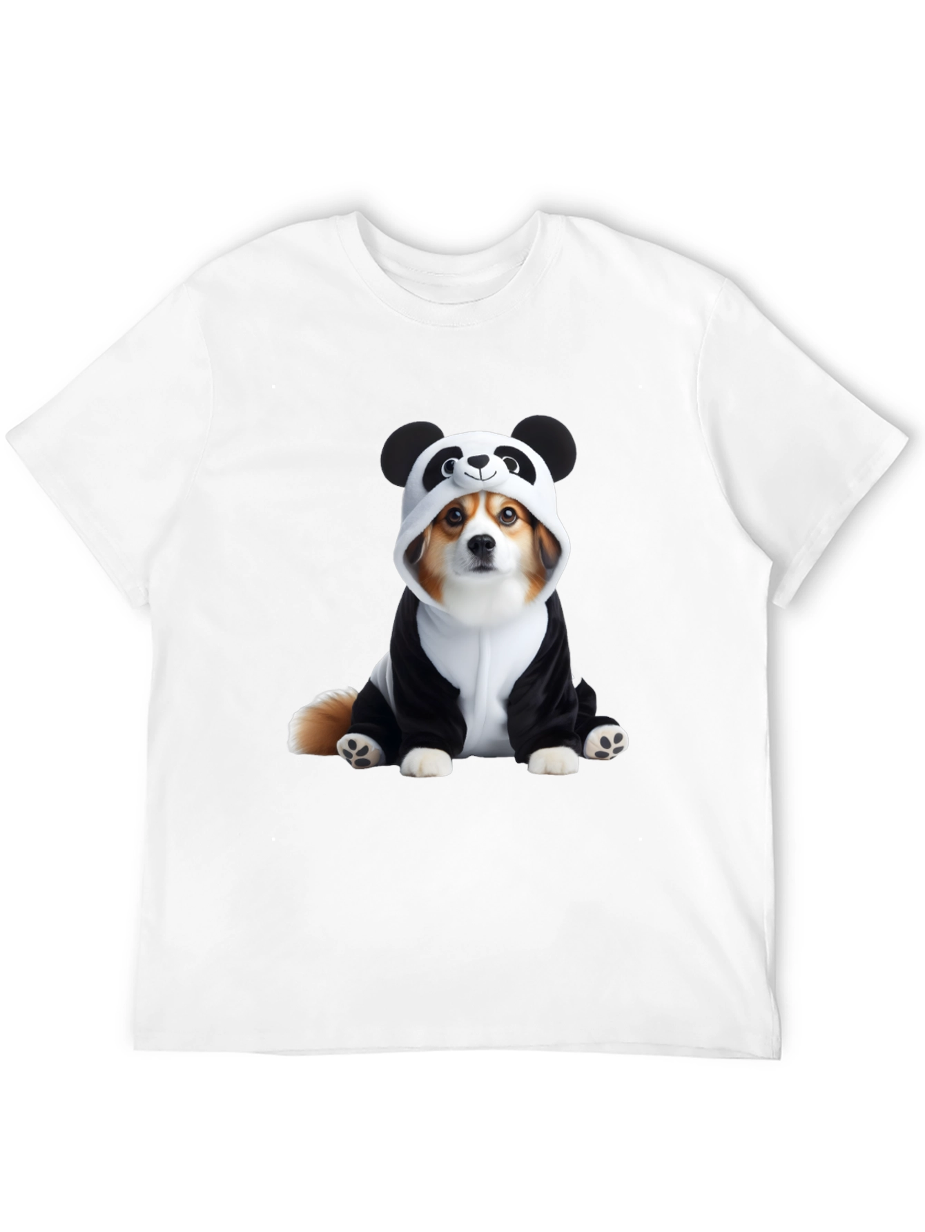 Black Dog Panda Costume T-Shirt view 12