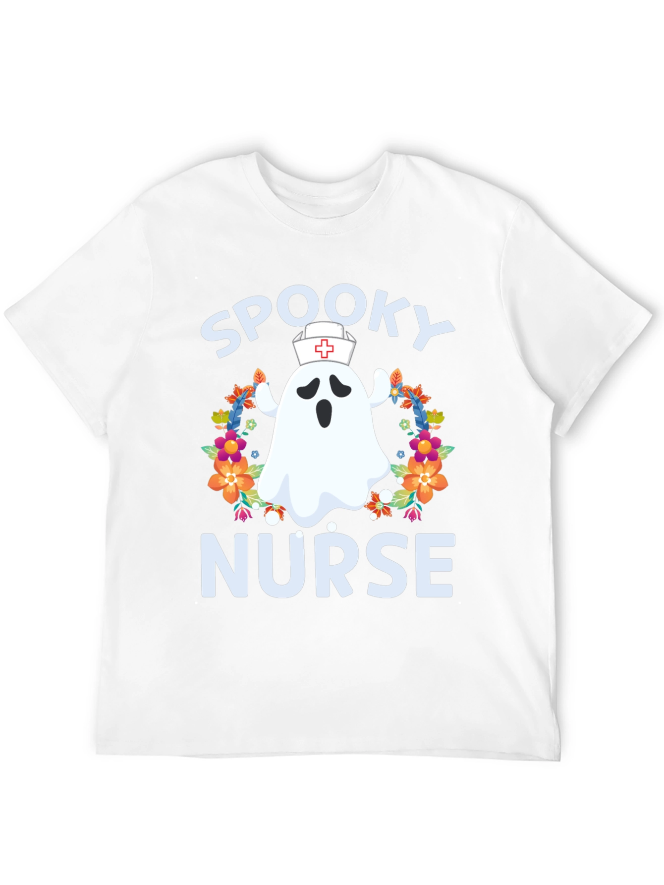 Black Spooky Nurse Halloween T-Shirt view 12