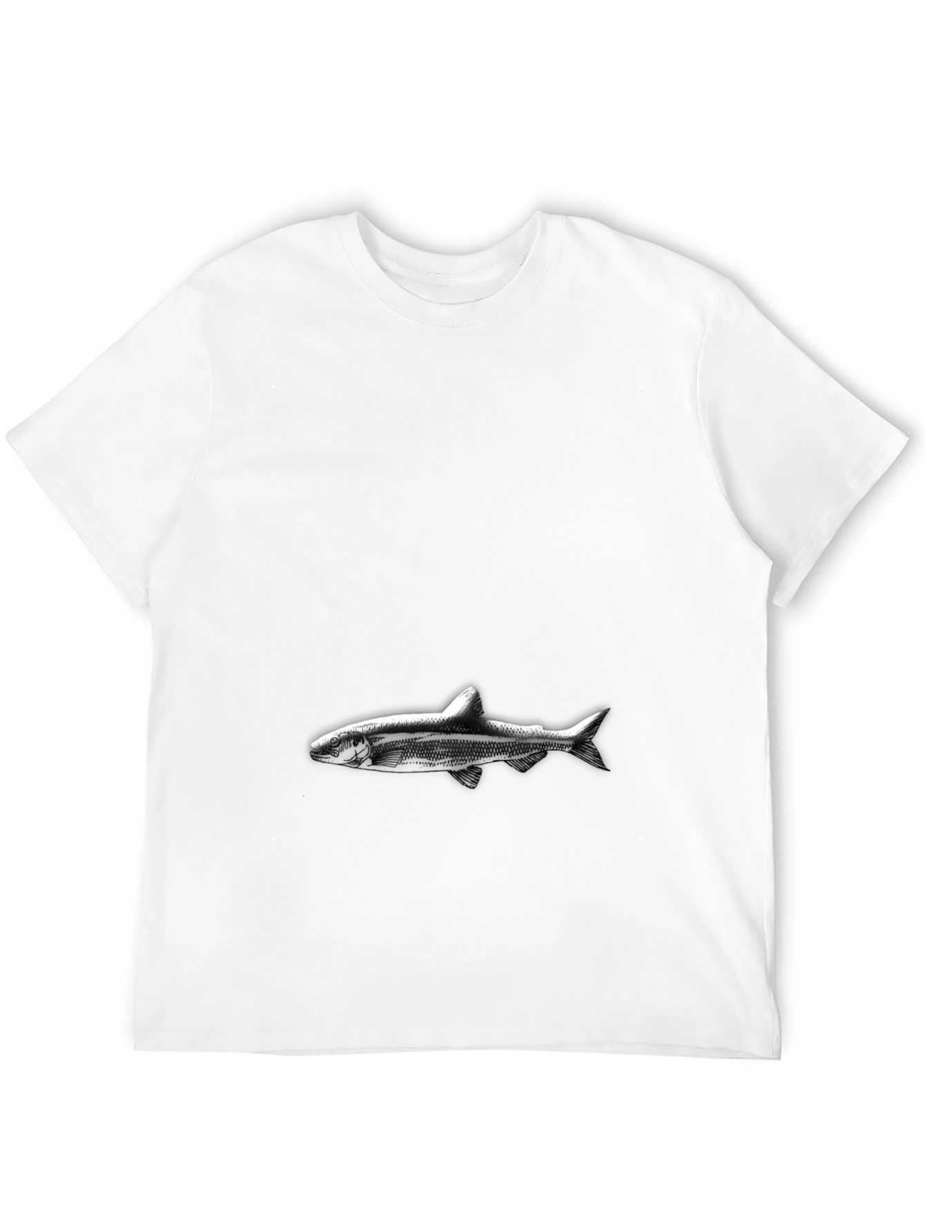 Black Black Shark Graphic Tee - Men's Casual Style view 12
