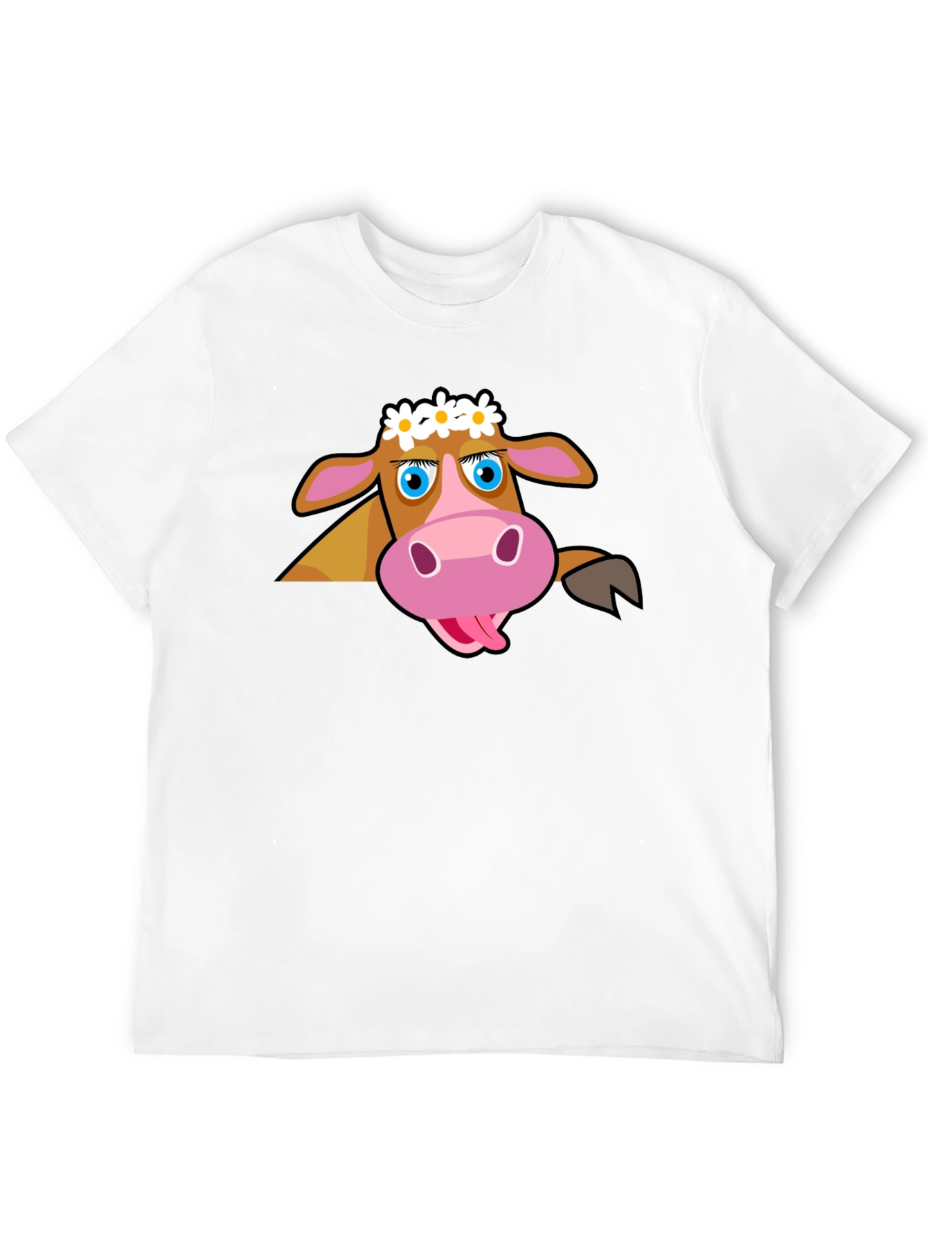 Black Cartoon Cow T-Shirt: Fun Graphic Tee view 12