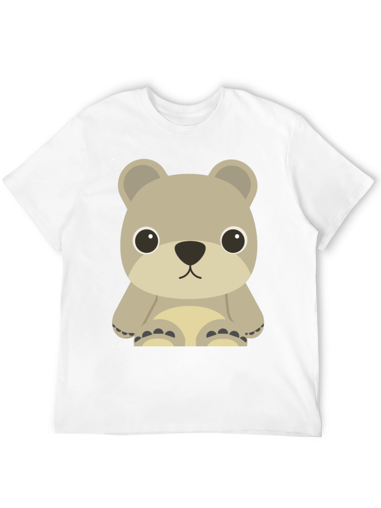 Black Cute Bear Graphic Tee - Unisex Casual T-Shirt view 12
