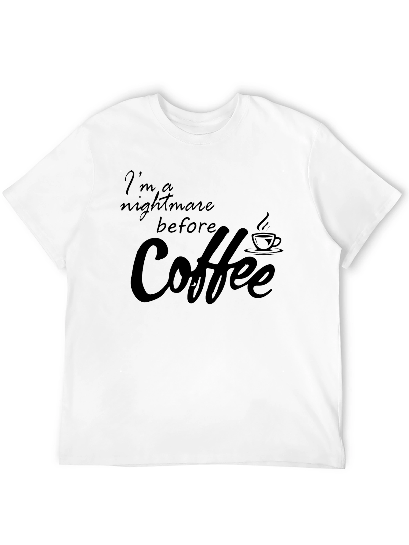 Black Nightmare Before Coffee Graphic Tee - Soft Cotton Blend view 12