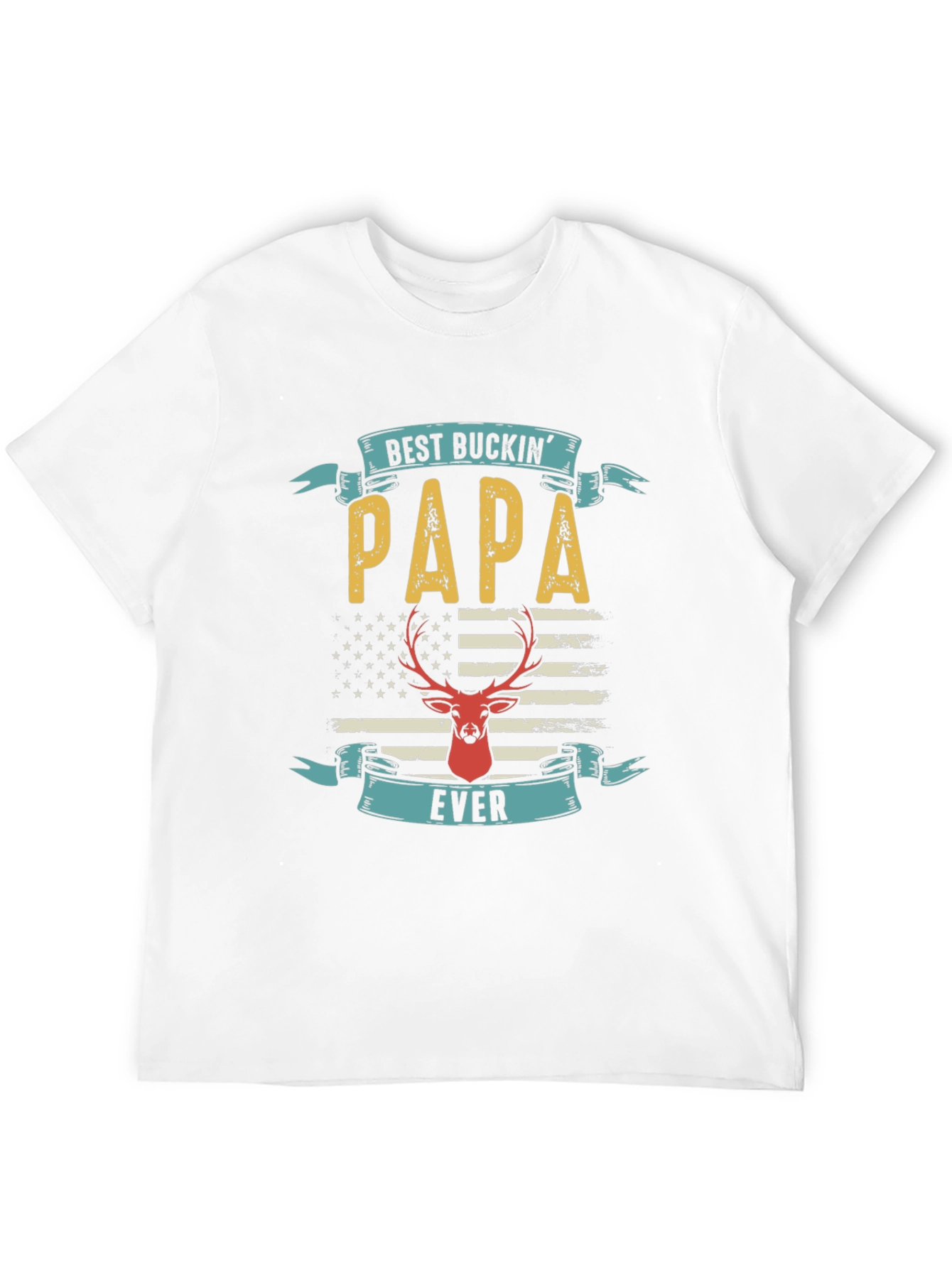 Black Best Buckin' Papa T-Shirt - Deer Hunter Father's Day Tee view 12