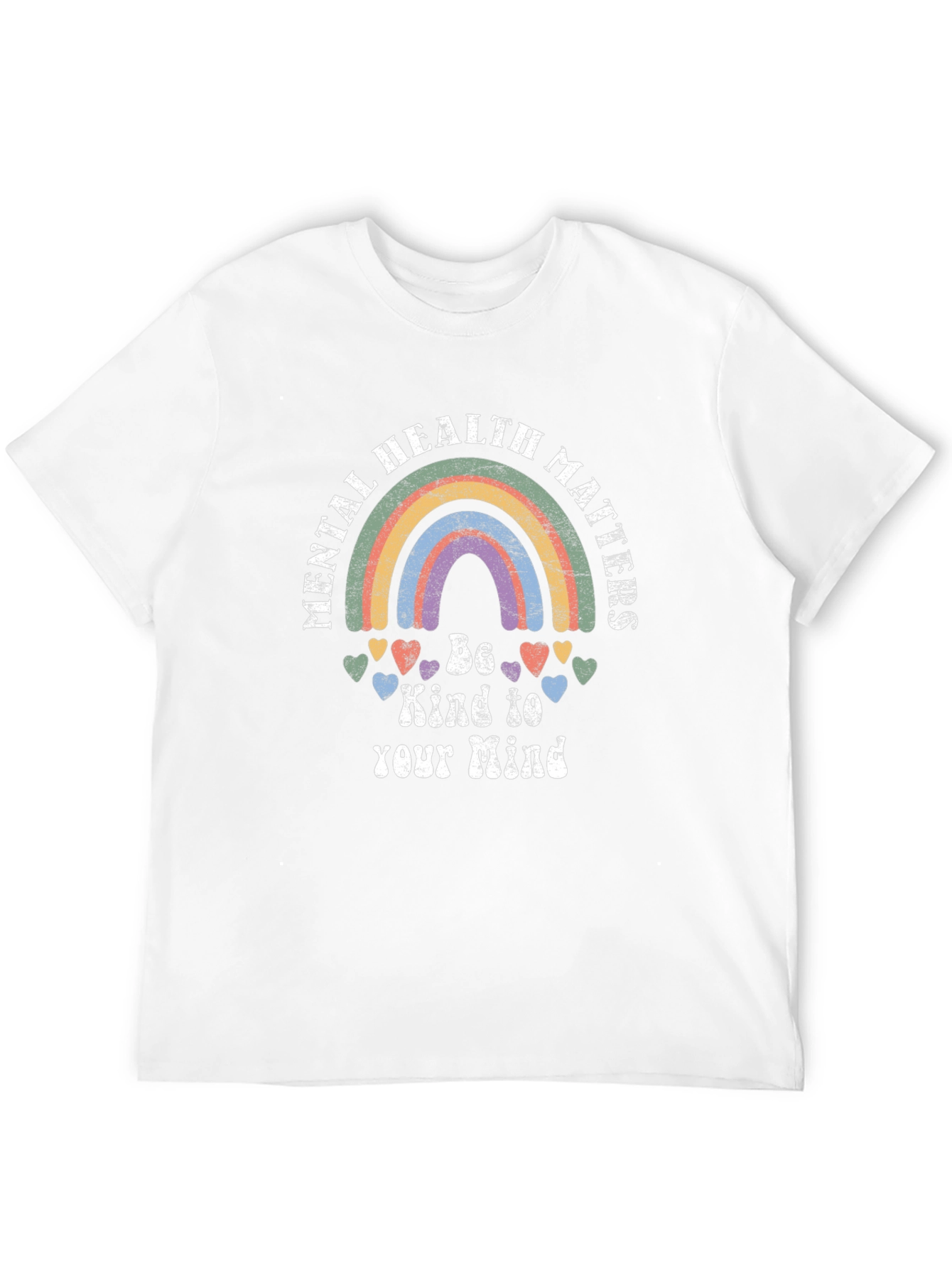 Black Mental Health Matters Rainbow Graphic Tee view 12