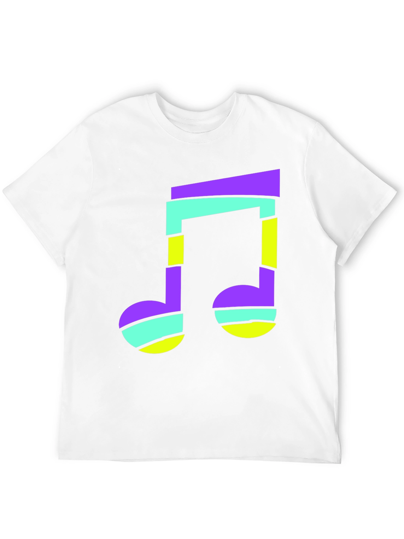 Black Funky Music Note Black T-Shirt view 12