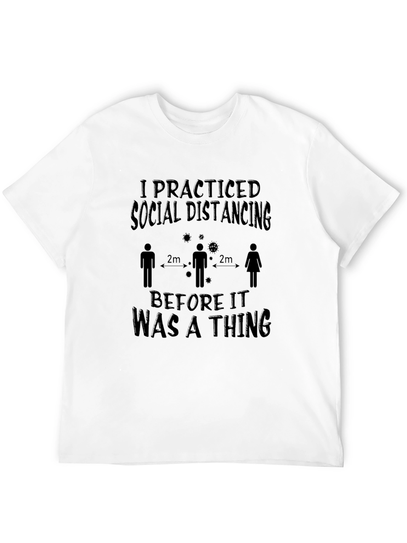 Black Social Distancing T-Shirt - Black Graphic Tee view 12