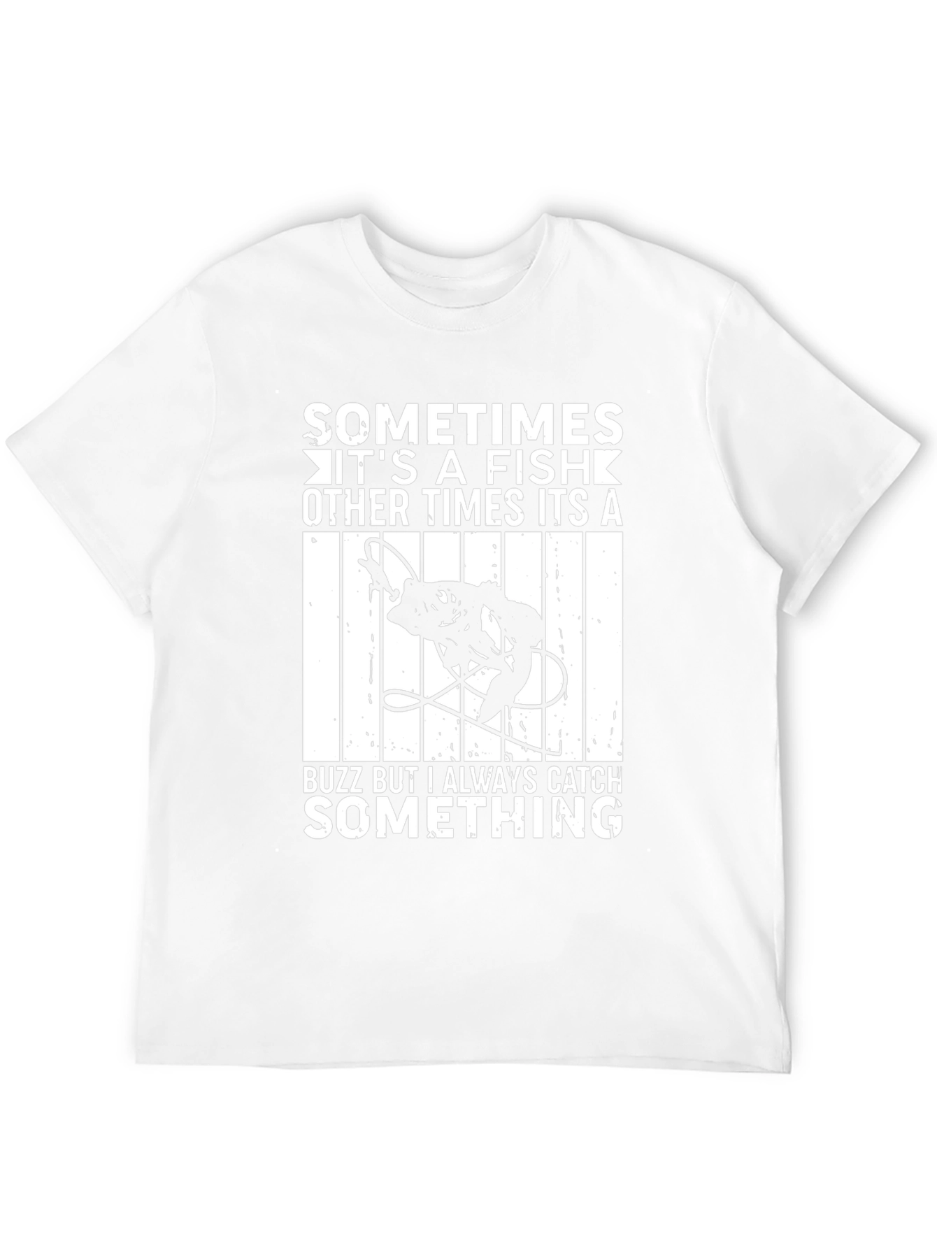 Black Funny Fishing T-Shirt - Always Catch Something view 12