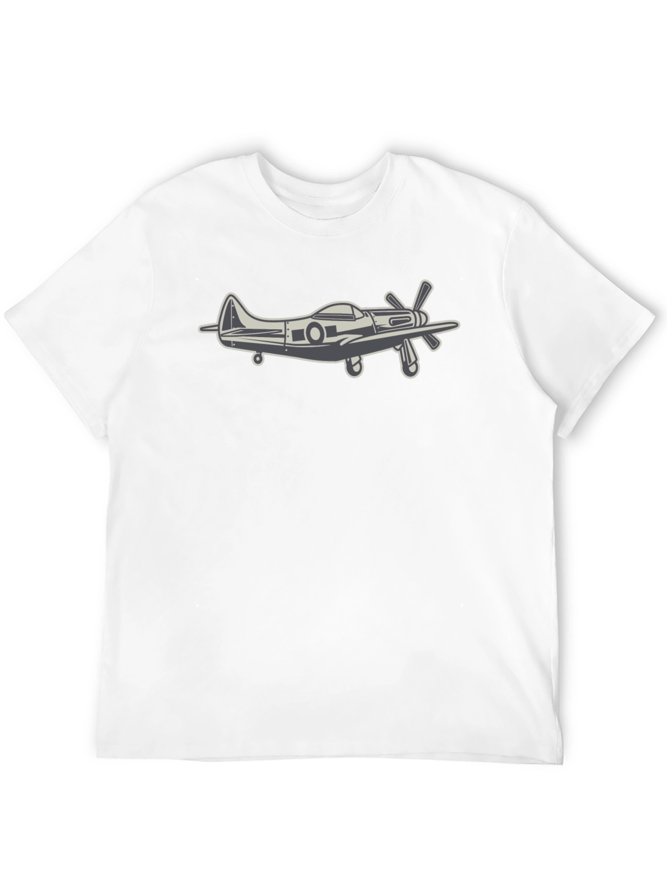 Black Vintage Airplane Graphic Tee - Classic Style view 12