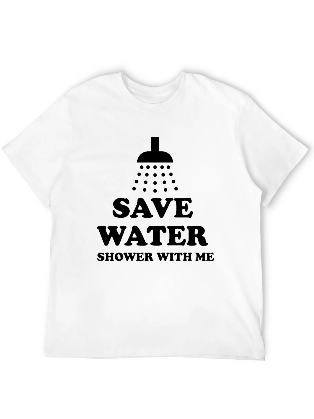 Black Save Water Shower With Me T-Shirt view 12