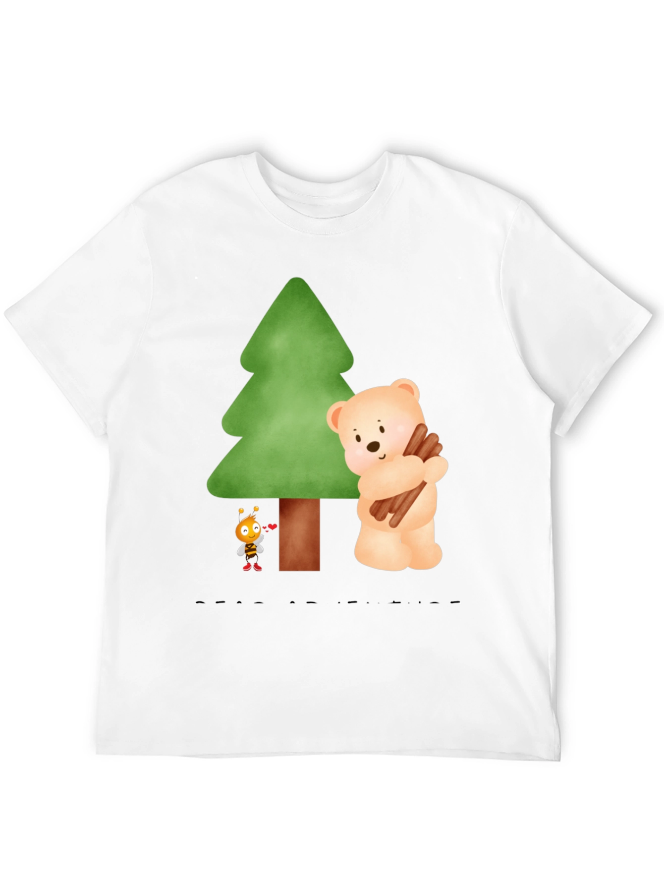 Black Cute Cartoon Nature Tee view 12